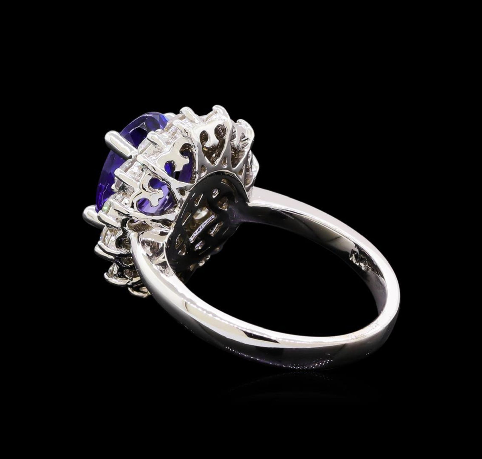 3.23 ctw Tanzanite and Diamond Ring - 14KT White Gold - Image 3 of 5