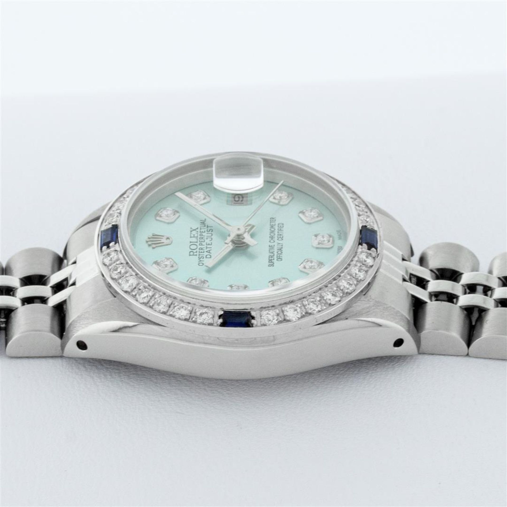 Rolex Ladies Stainless Steel Ice Blue Diamond 26MM Oyster Perpetaul Datejust - Image 4 of 9
