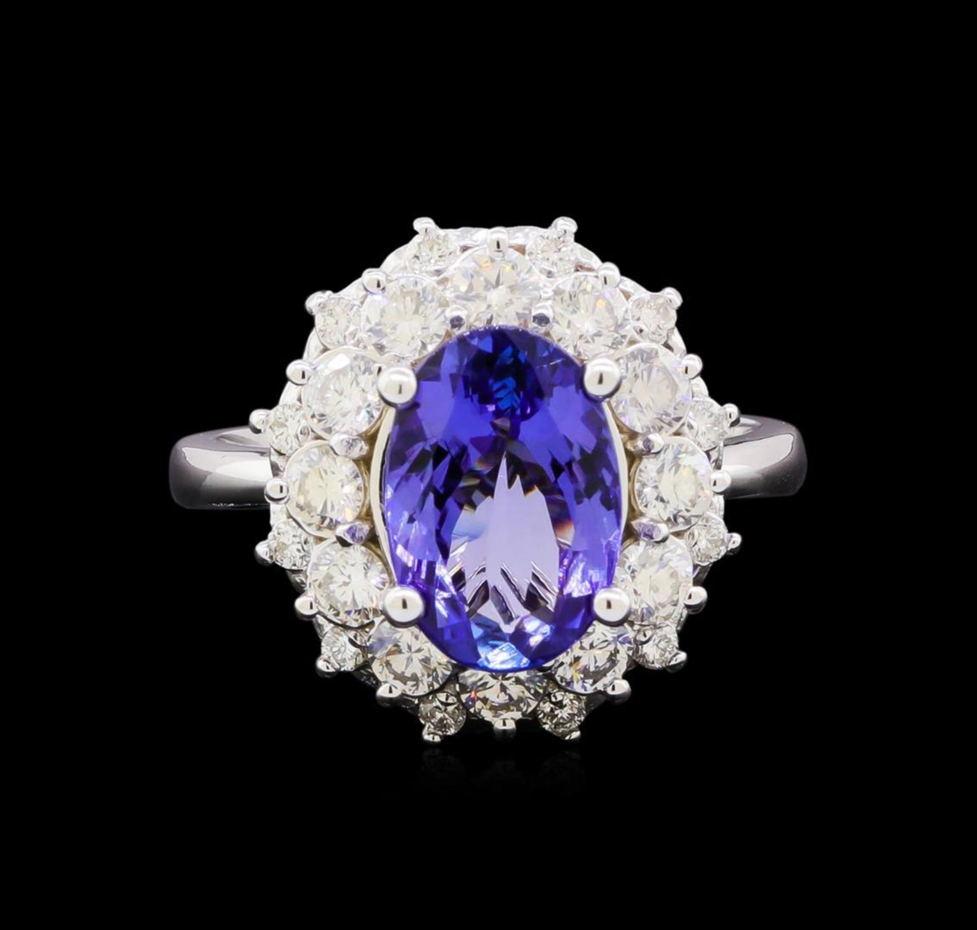 3.23 ctw Tanzanite and Diamond Ring - 14KT White Gold - Image 2 of 5