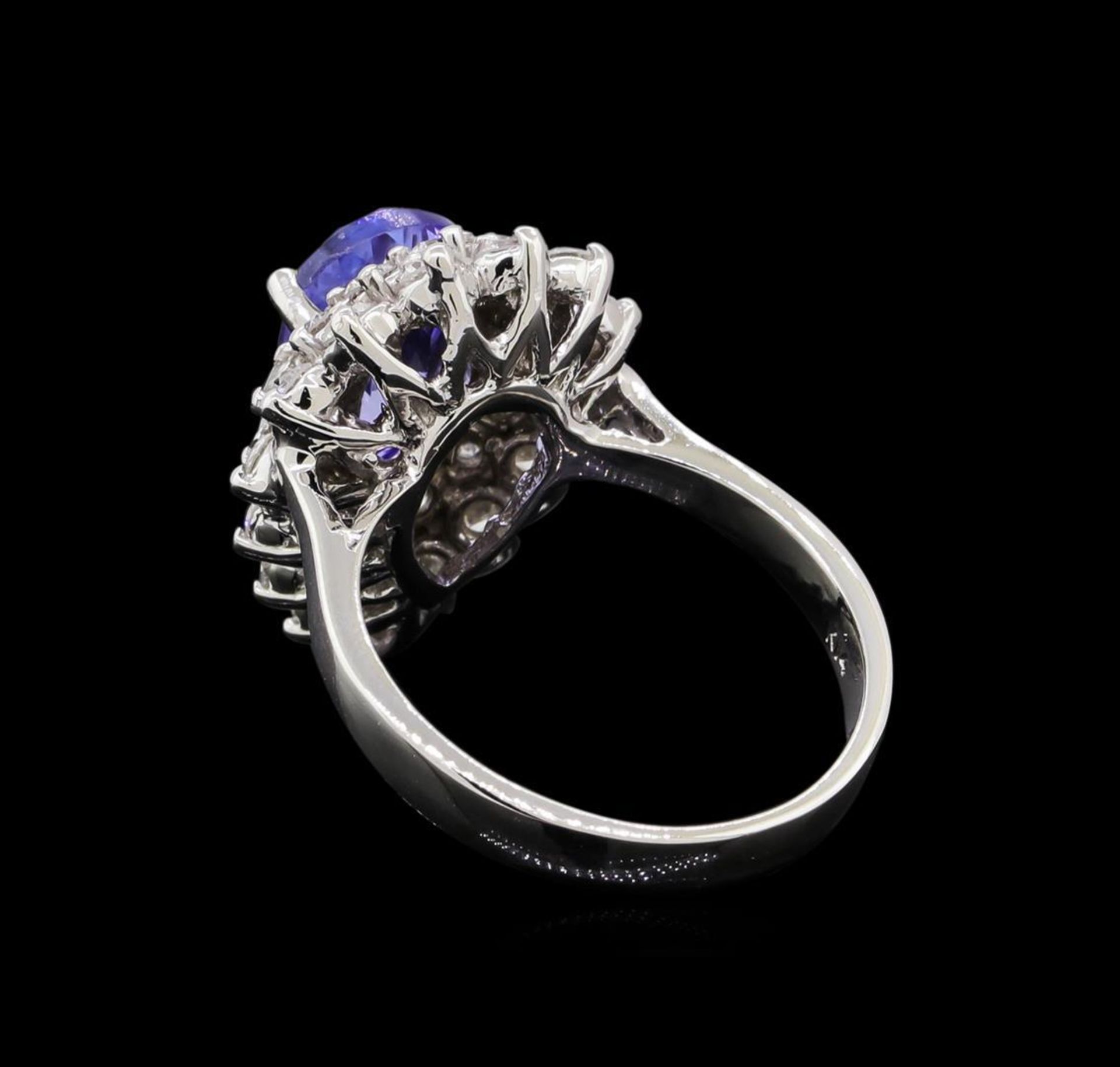 3.27 ctw Tanzanite and Diamond Ring - 14KT White Gold - Image 3 of 5