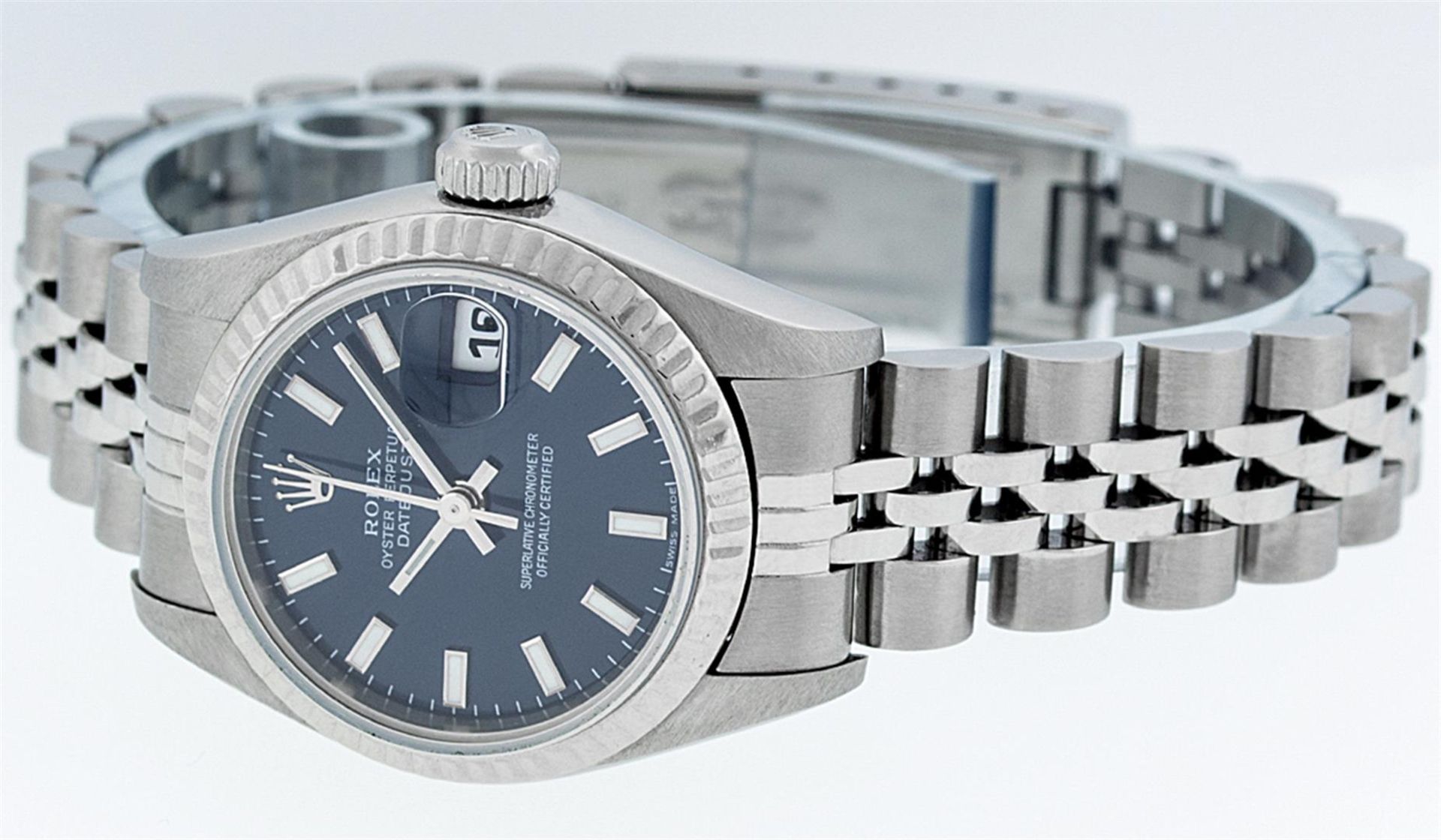 Rolex Ladies Stainless Steel Blue Index 26MM Quickset Datejust Wristwatch - Image 9 of 9