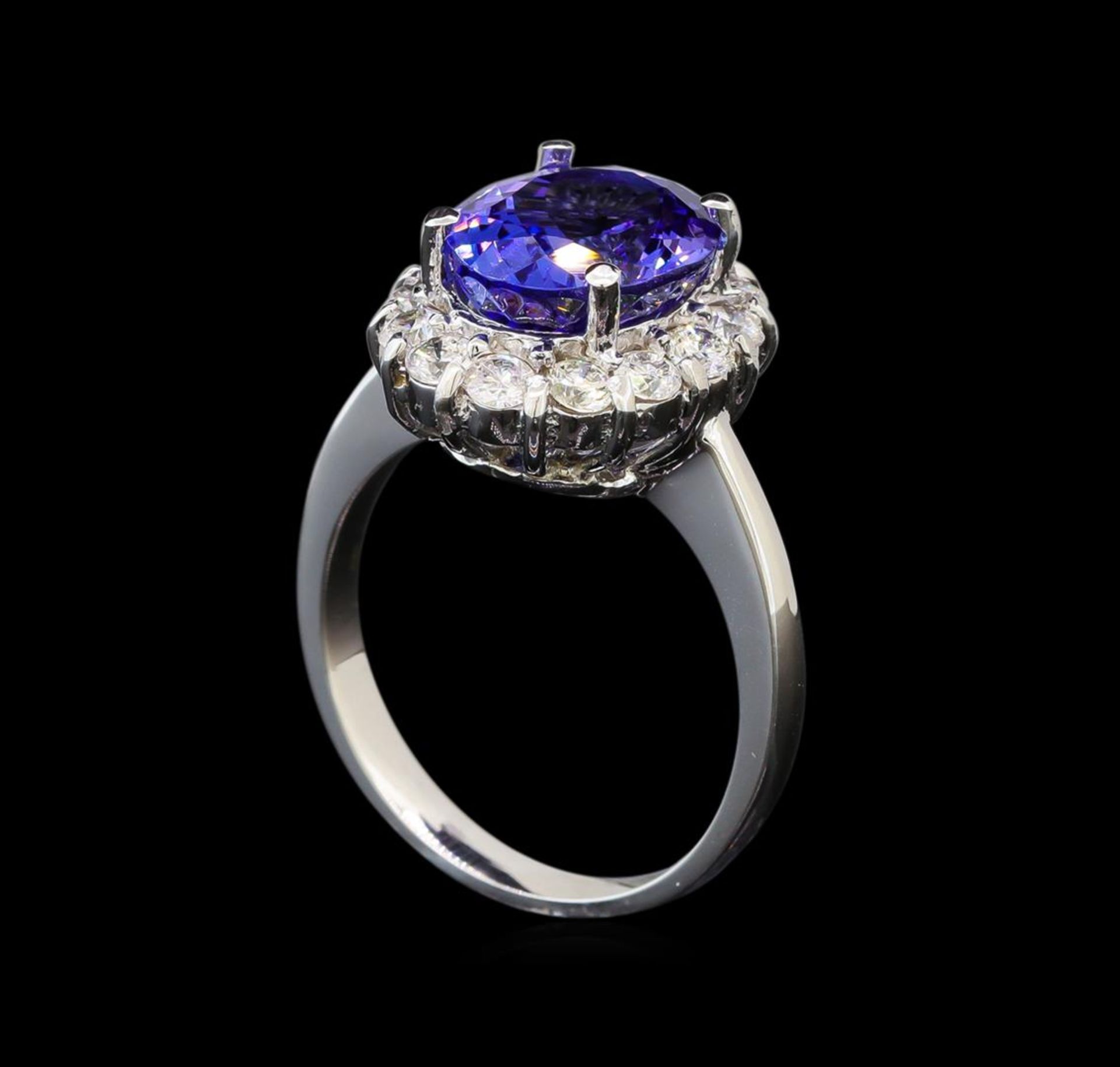 14KT White Gold 3.21 ctw Tanzanite and Diamond Ring - Image 4 of 5