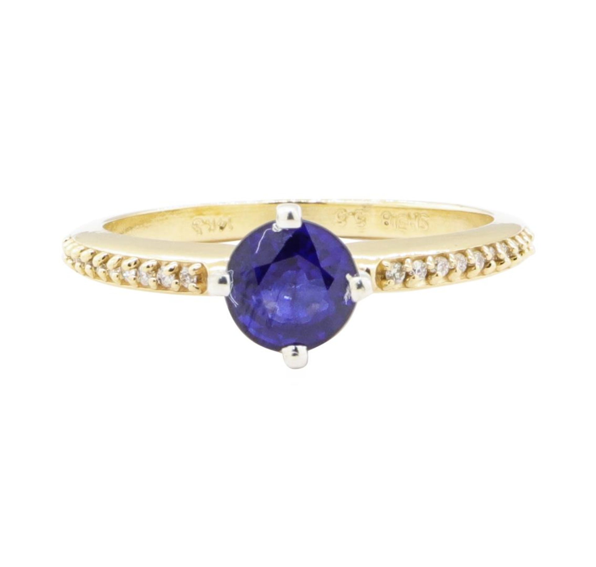 1.52 ctw Sapphire and Diamond Ring - 14KT Yellow Gold - Image 2 of 4