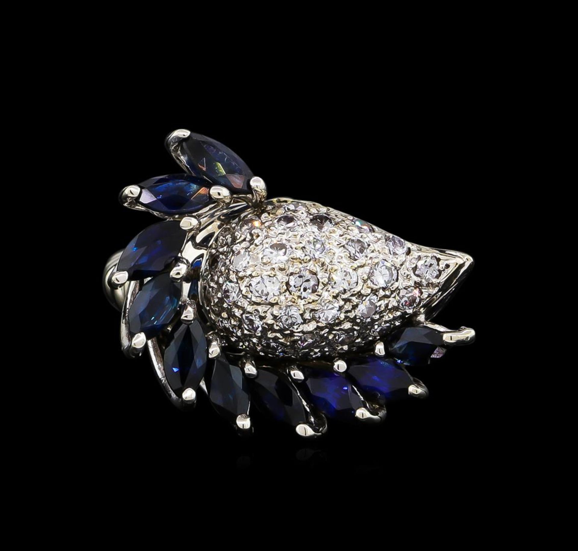 14KT White Gold 1.90 ctw Sapphire and Diamond Ring - Image 2 of 5