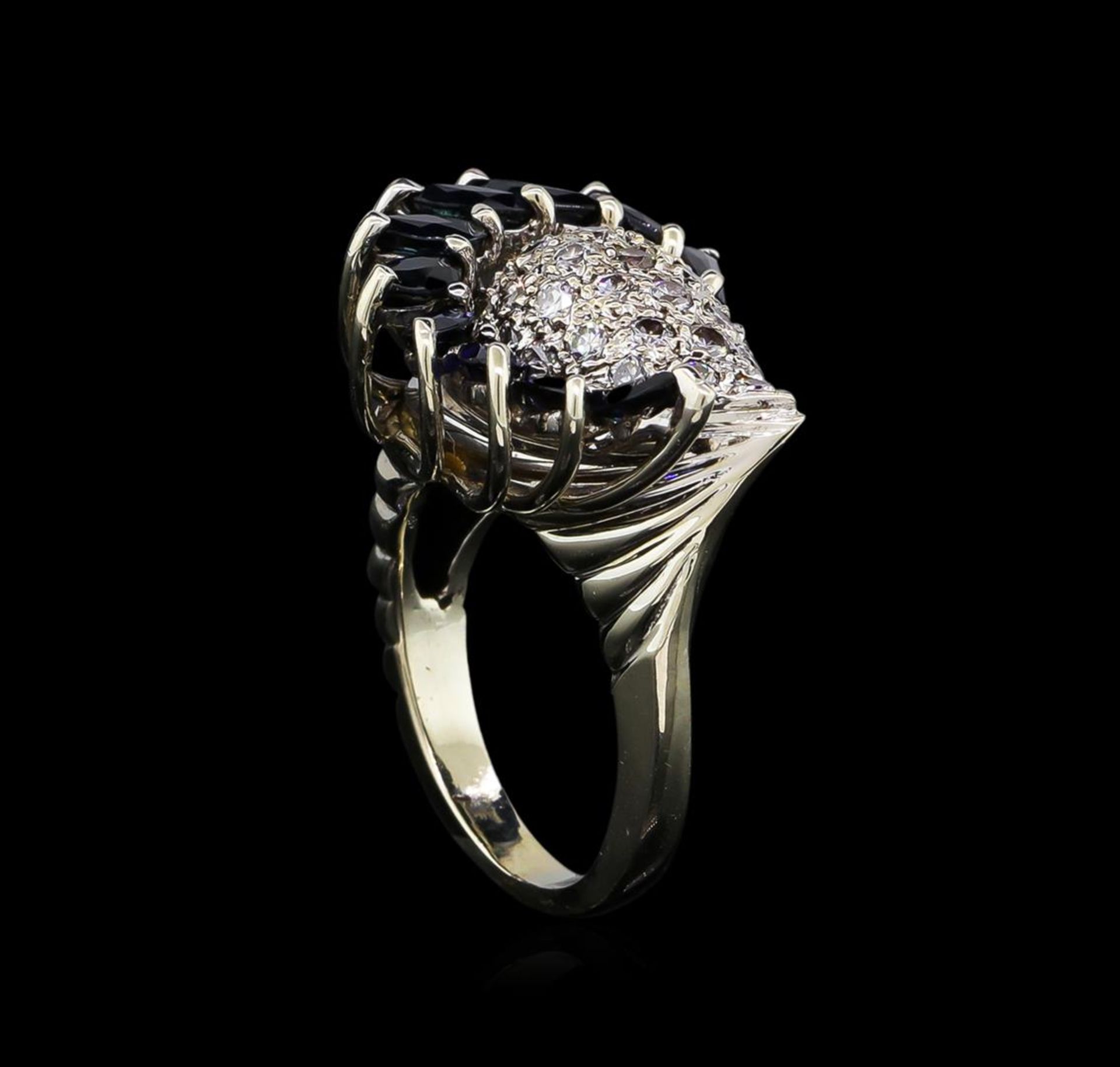 14KT White Gold 1.90 ctw Sapphire and Diamond Ring - Image 4 of 5