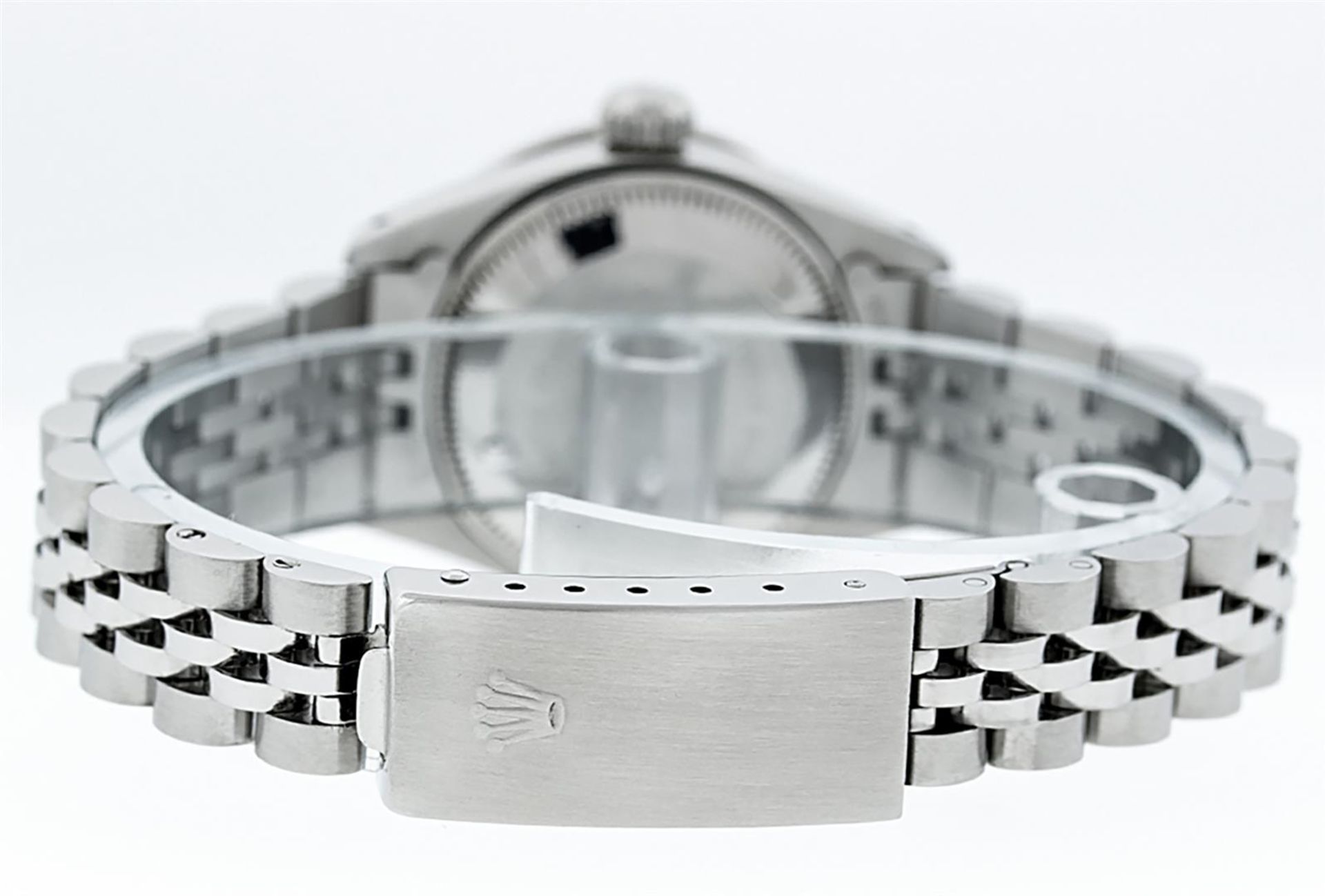 Rolex Ladies Stainless Steel Blue Vignette Diamond & Sapphire Datejust Wriswatch - Image 5 of 9