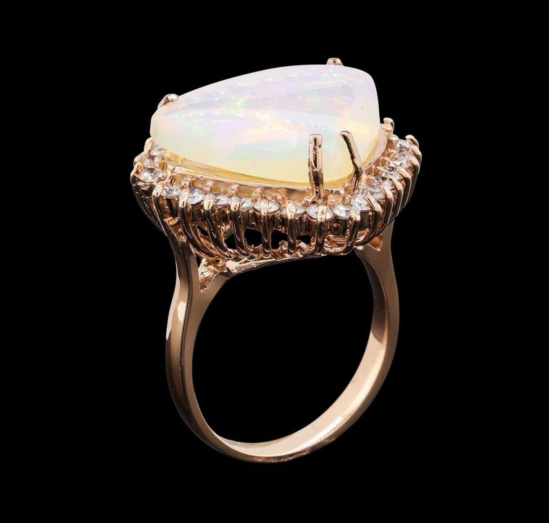7.51 ctw Opal and Diamond Ring - 14KT Rose Gold - Image 4 of 5