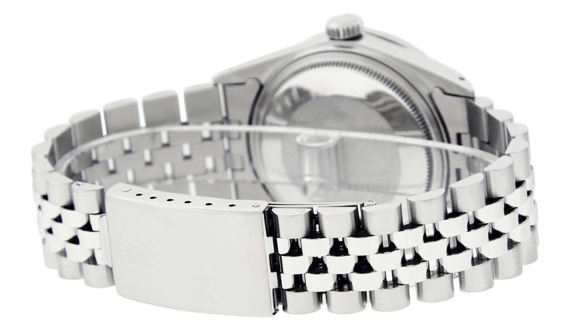 Rolex Mens Stainless Steel Black Diamond 36MM Datejust Wristwatch - Image 6 of 9