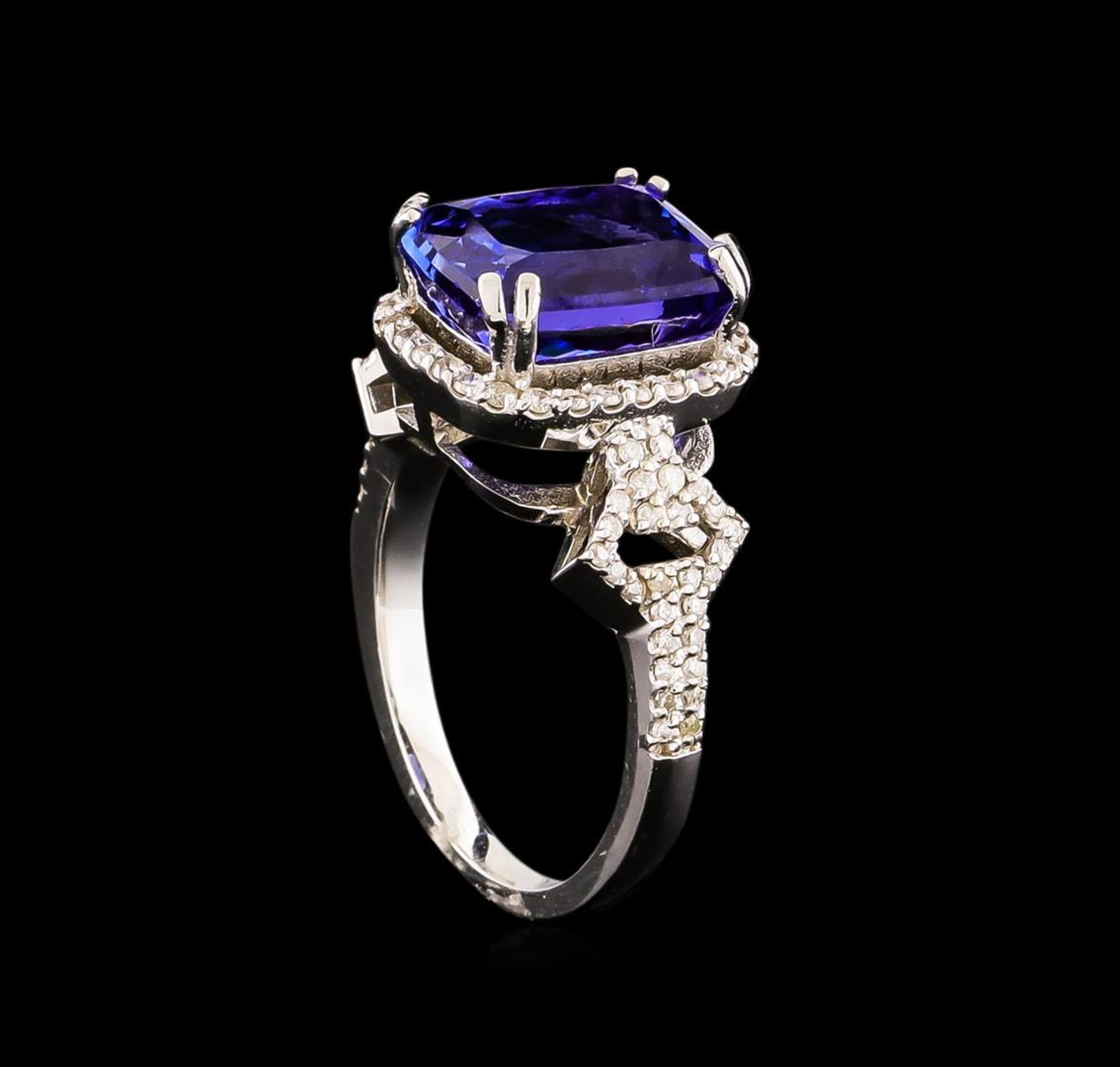 14KT White Gold 3.40 ctw Tanzanite and Diamond Ring - Image 4 of 5