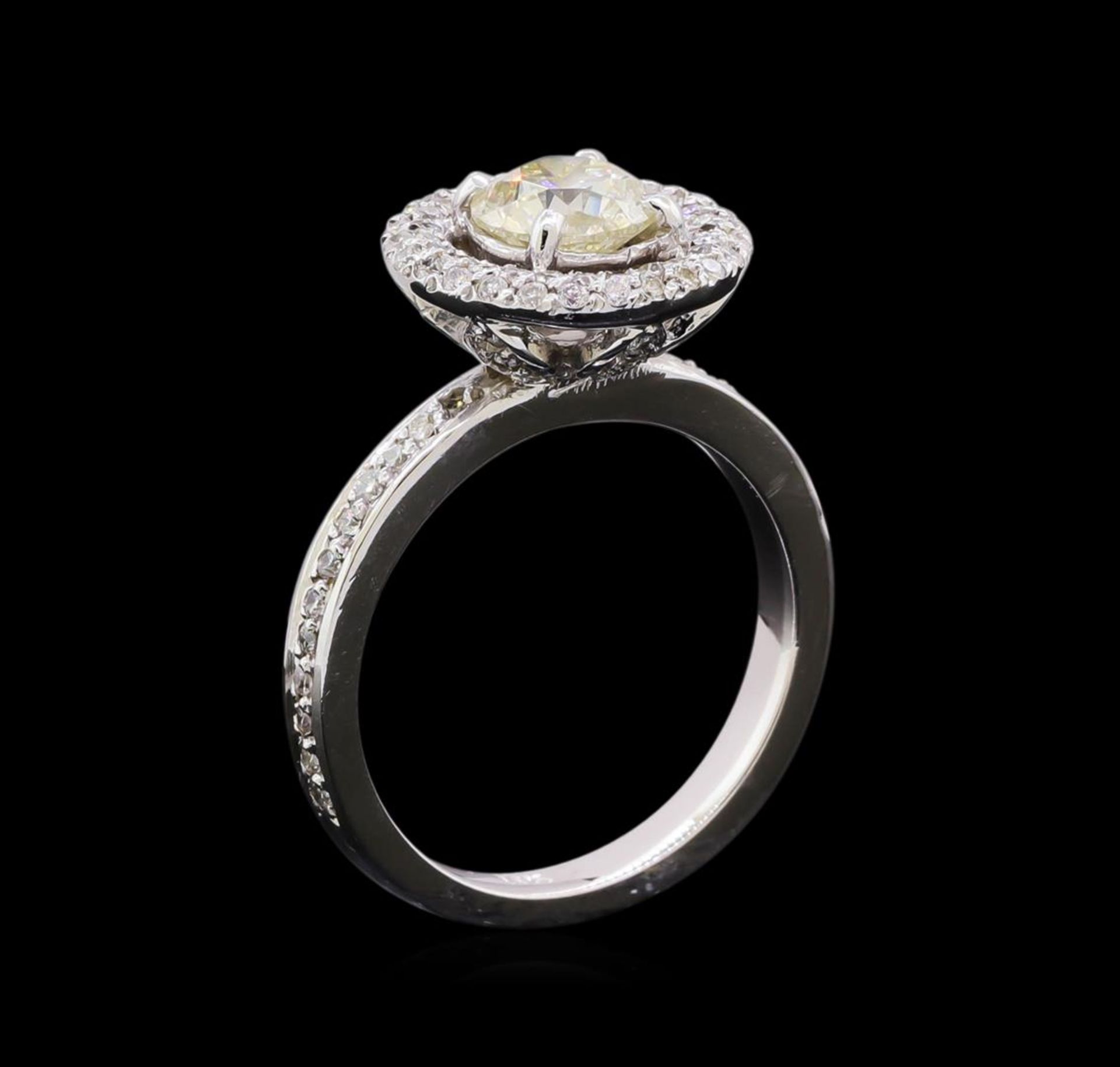 1.55 ctw Diamond Halo Ring - 14KT White Gold - Image 4 of 5