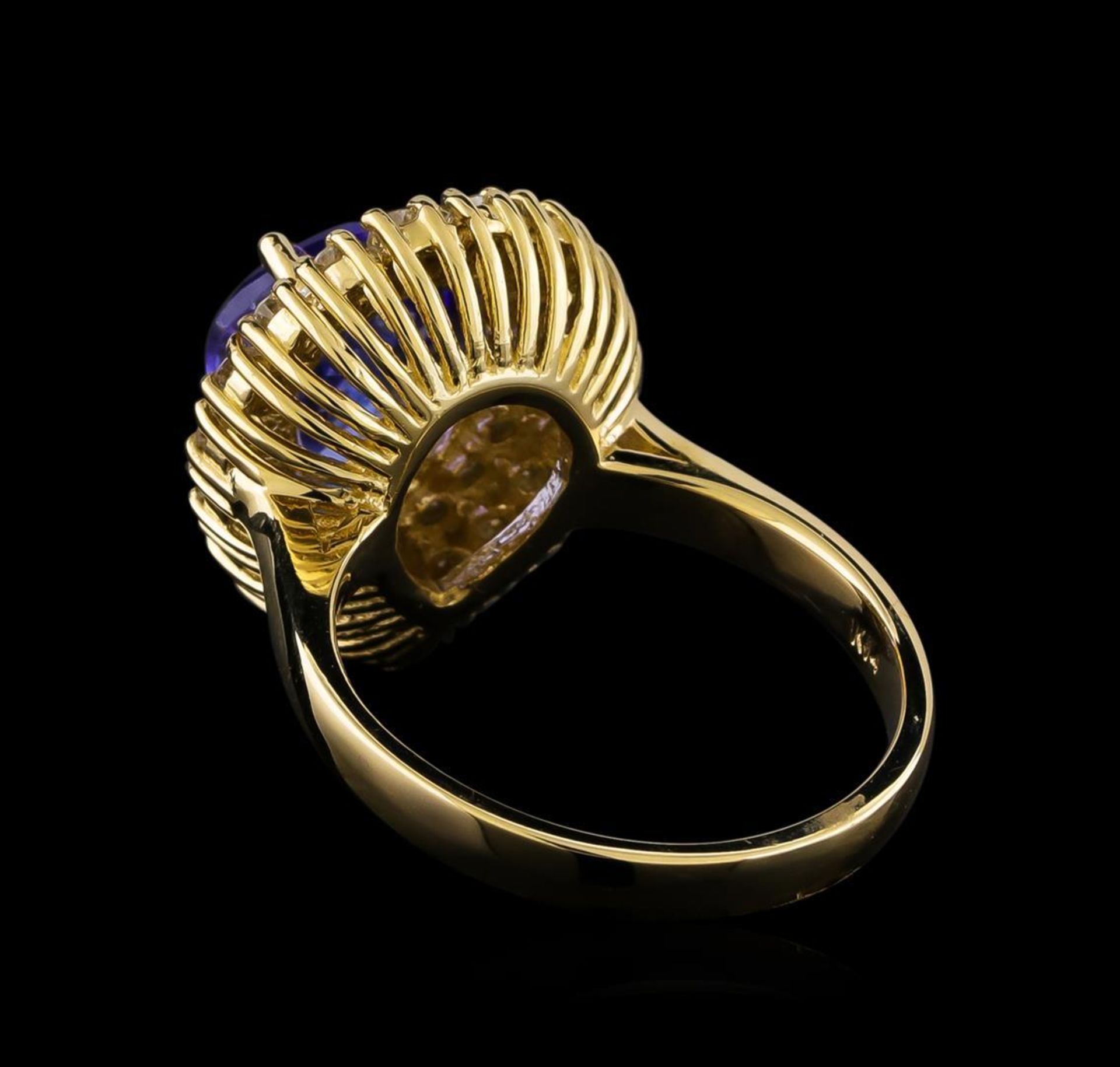 3.62 ctw Tanzanite and Diamond Ring - 14KT Yellow Gold - Image 3 of 5