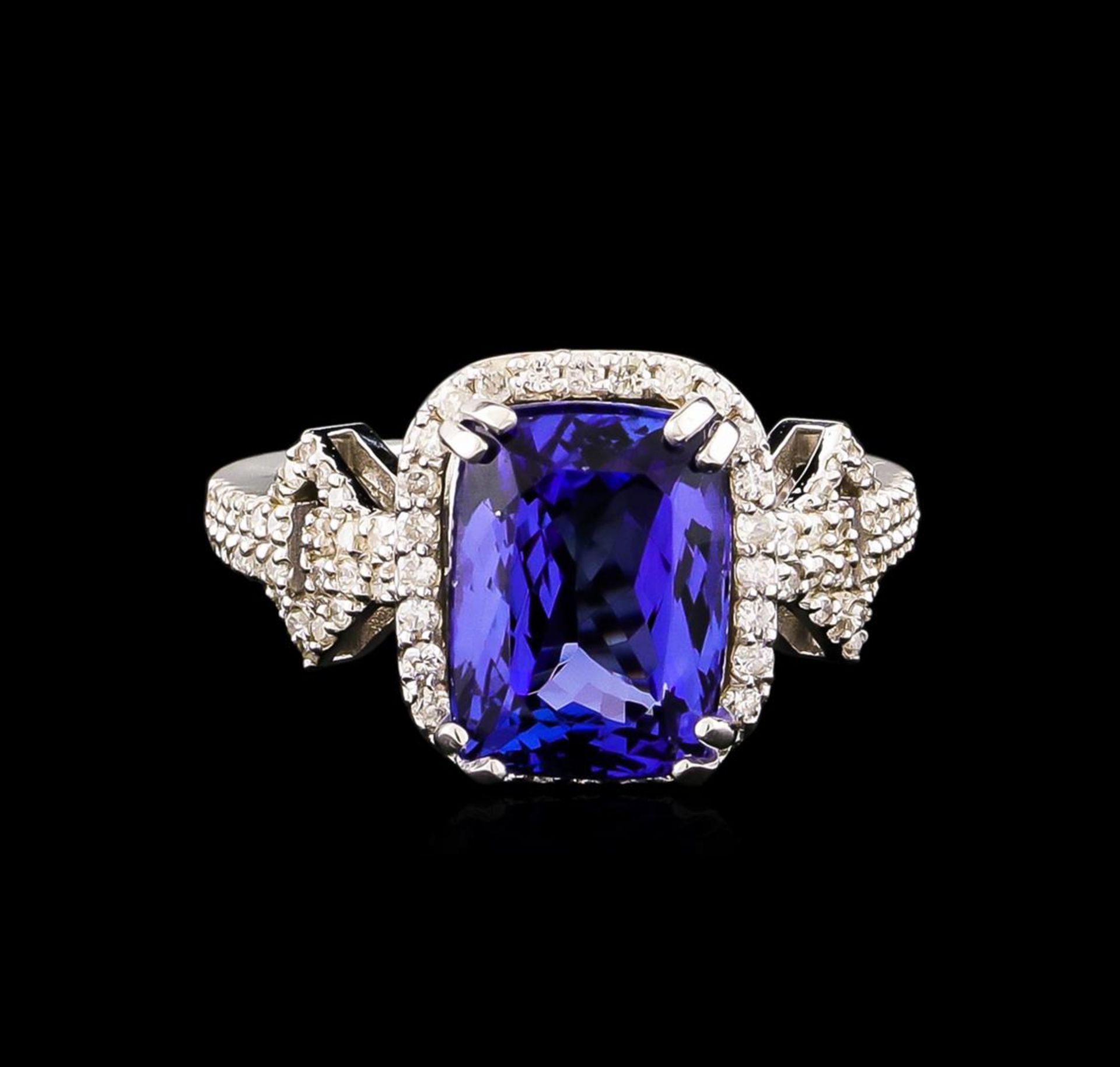 14KT White Gold 3.40 ctw Tanzanite and Diamond Ring - Image 2 of 5