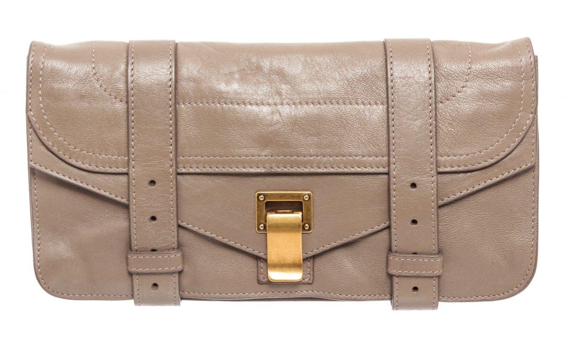 Proenza Smoke PS1 Pochette Taupe Schoulder Clutch