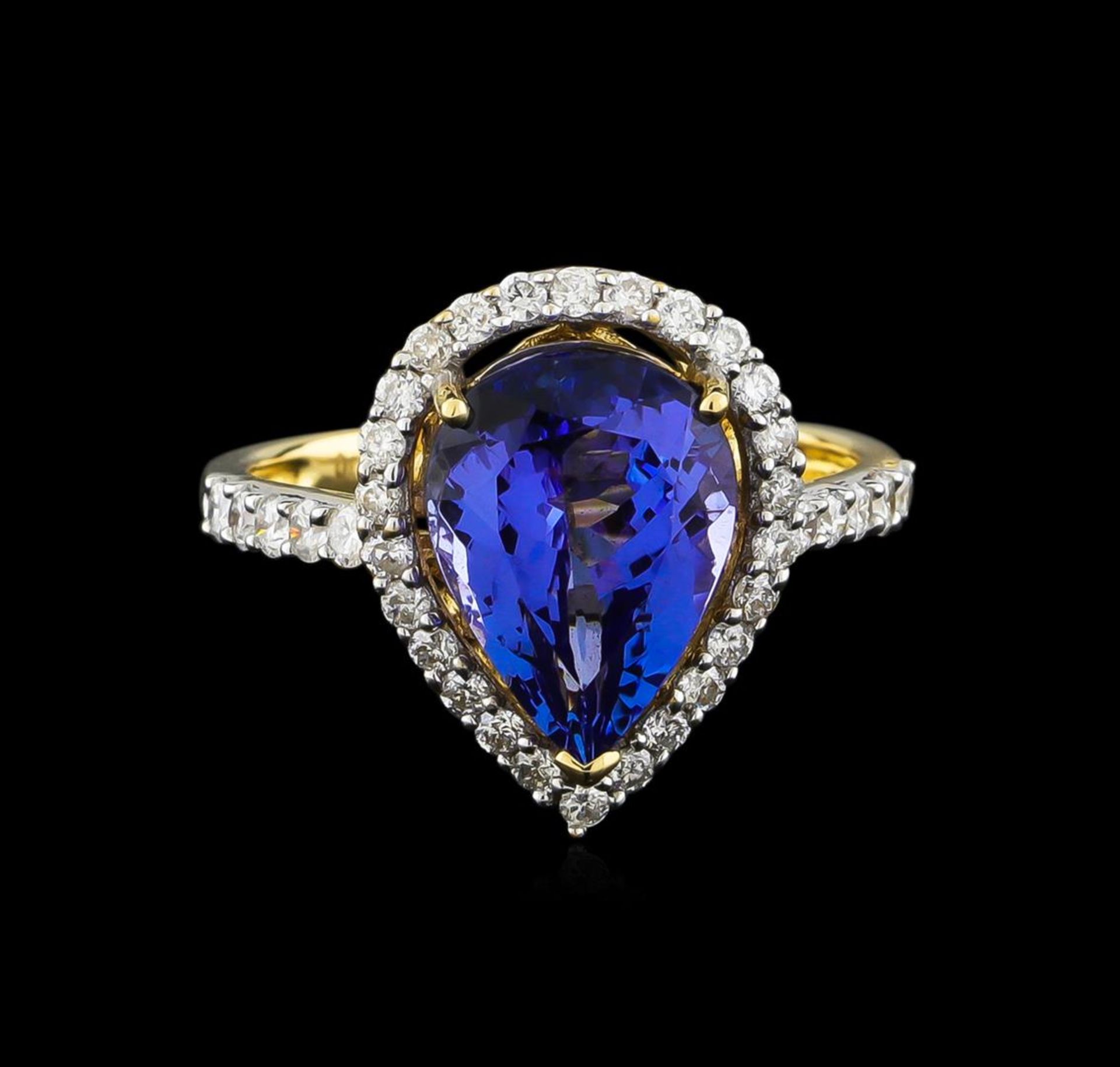 14KT Yellow Gold 2.80 ctw Tanzanite and Diamond Ring - Image 2 of 5