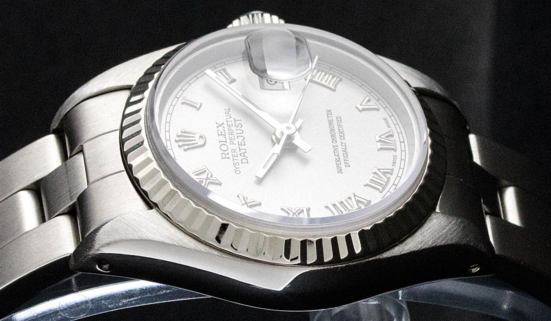 Rolex Ladies Stainless Steel Slate Grey 26MM Oyster Band Datejust Wristwatch - Image 2 of 9