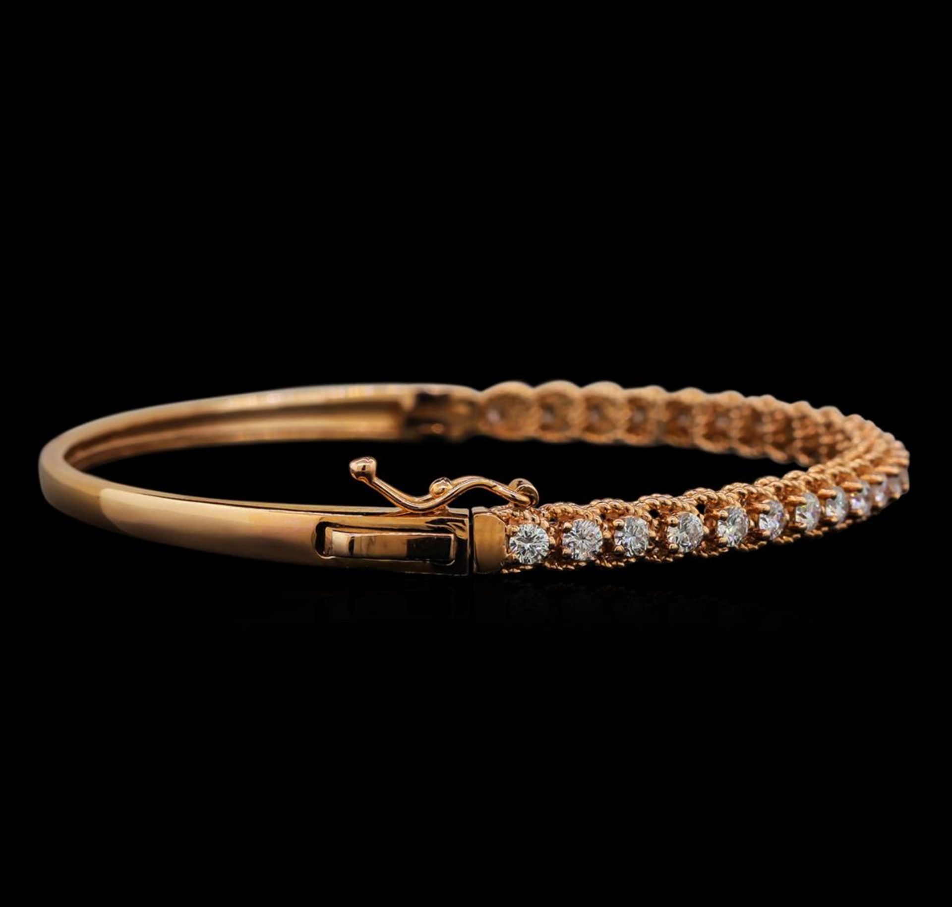 14KT Rose Gold 1.59 ctw Diamond Bracelet - Image 2 of 4