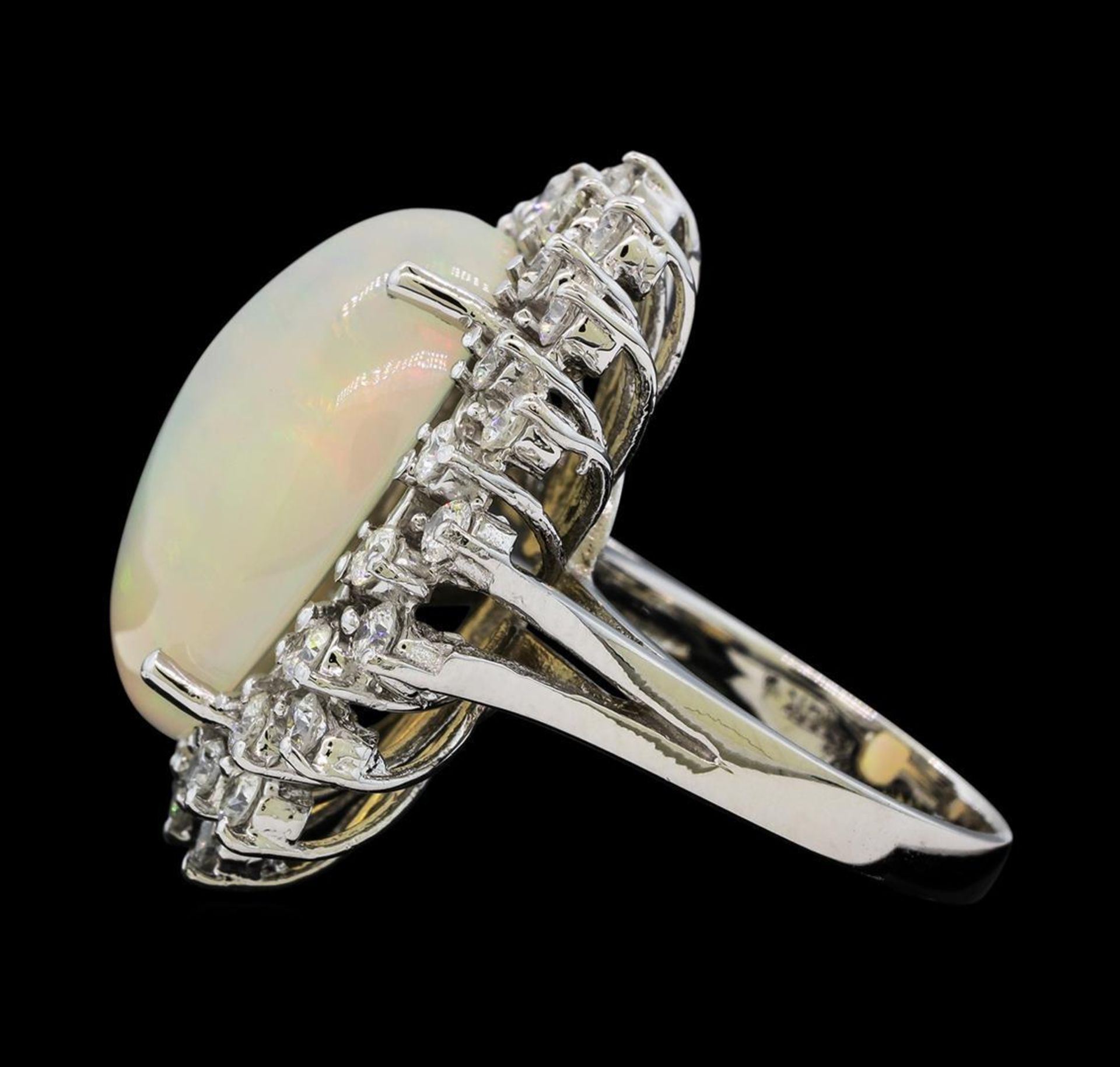 12.57 ctw Opal and Diamond Ring - 14KT White Gold - Image 3 of 5