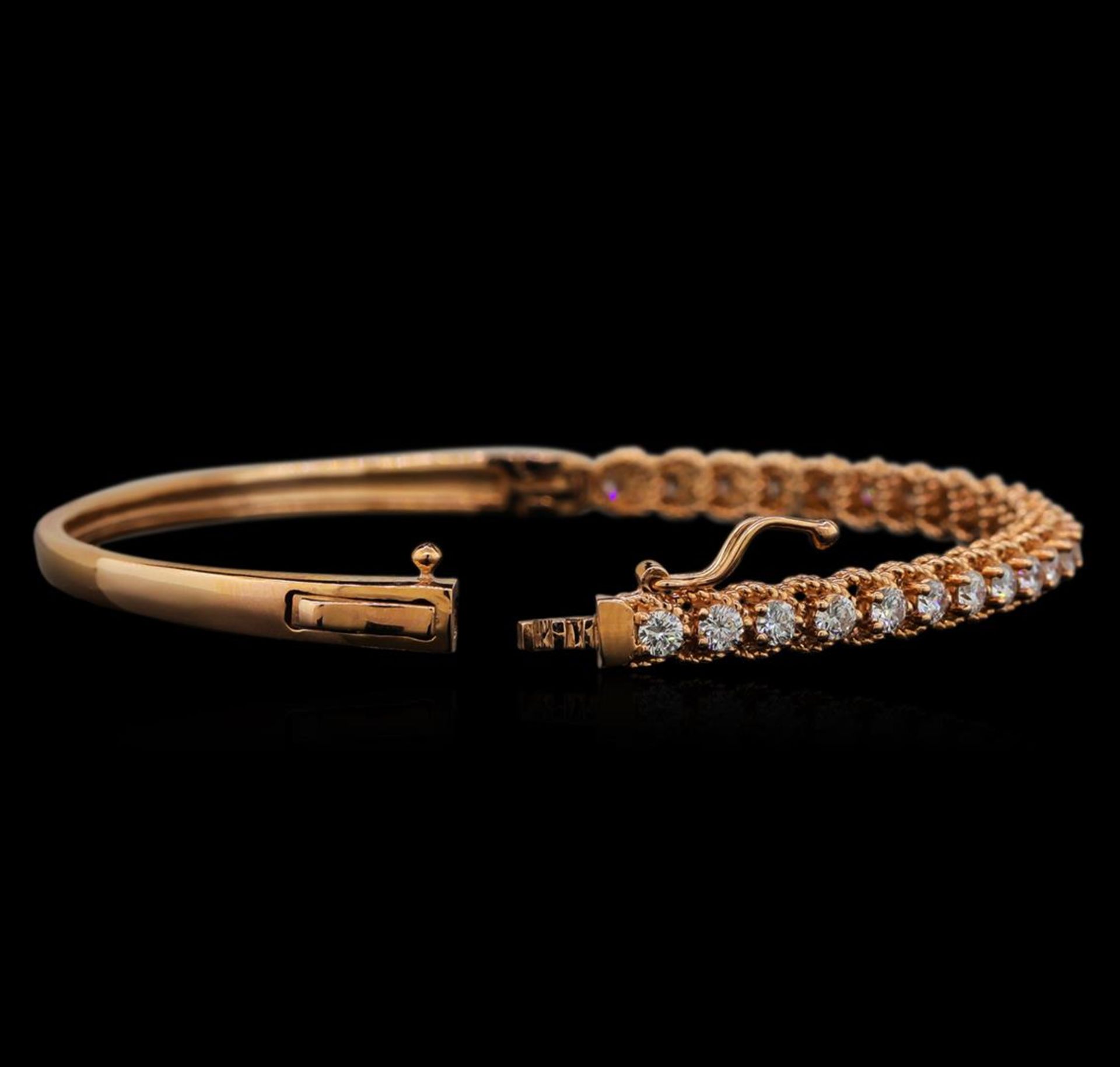 14KT Rose Gold 1.59 ctw Diamond Bracelet - Image 3 of 4