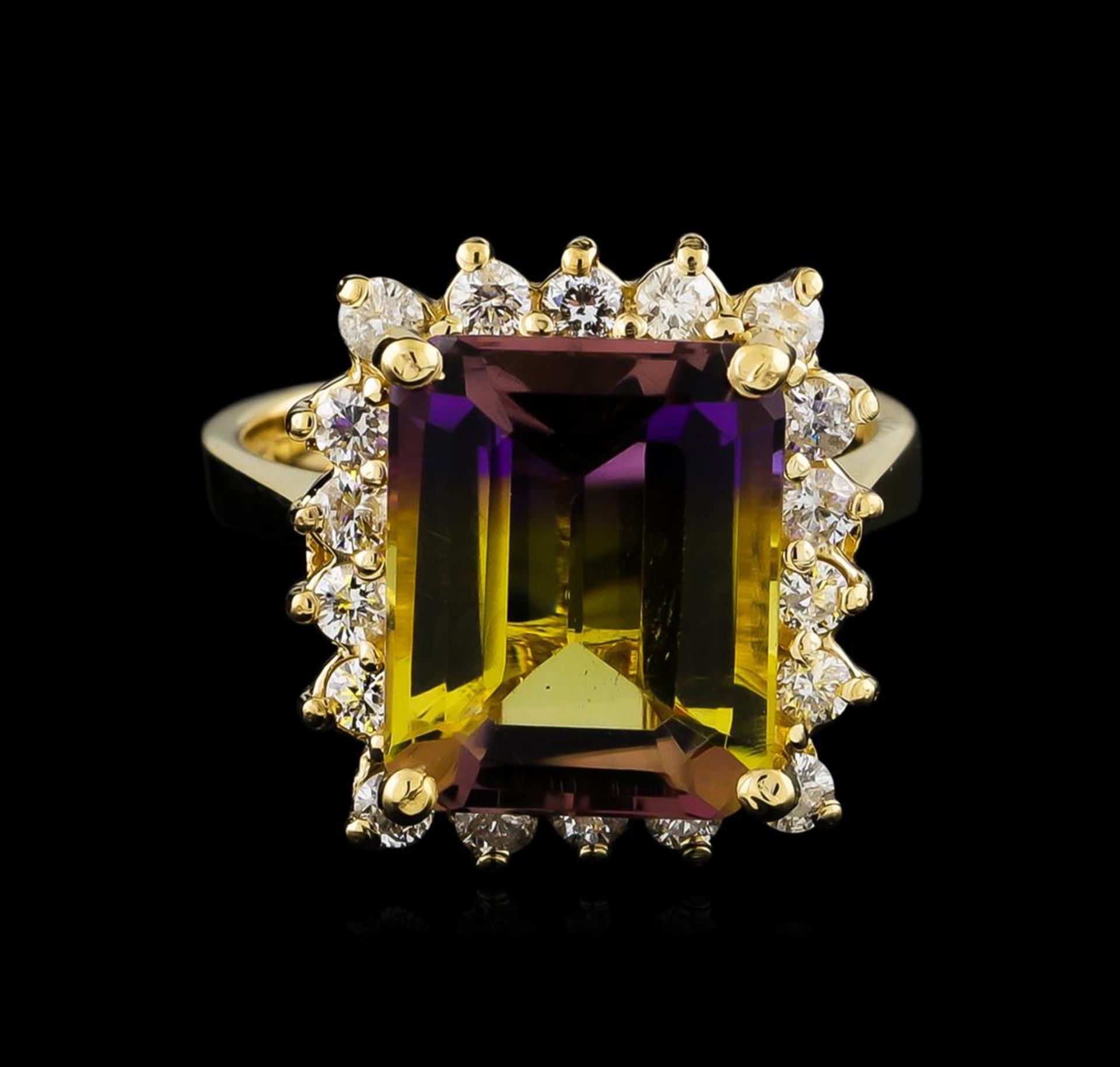 5.04 ctw Ametrine and Diamond Ring - 14KT Yellow Gold - Image 2 of 4