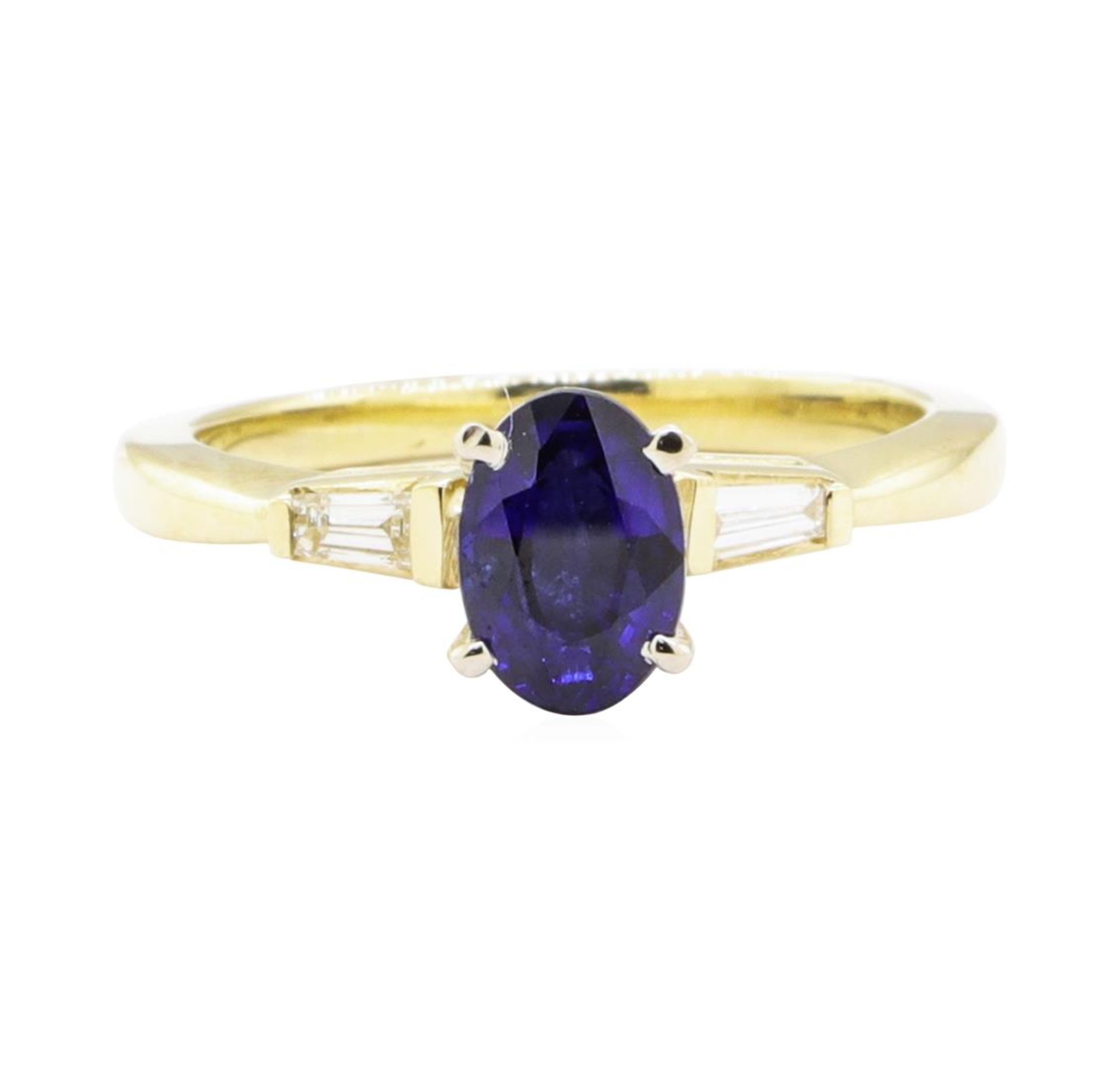 1.22 ctw Sapphire and Diamond Ring - 14KT Yellow Gold - Image 2 of 4