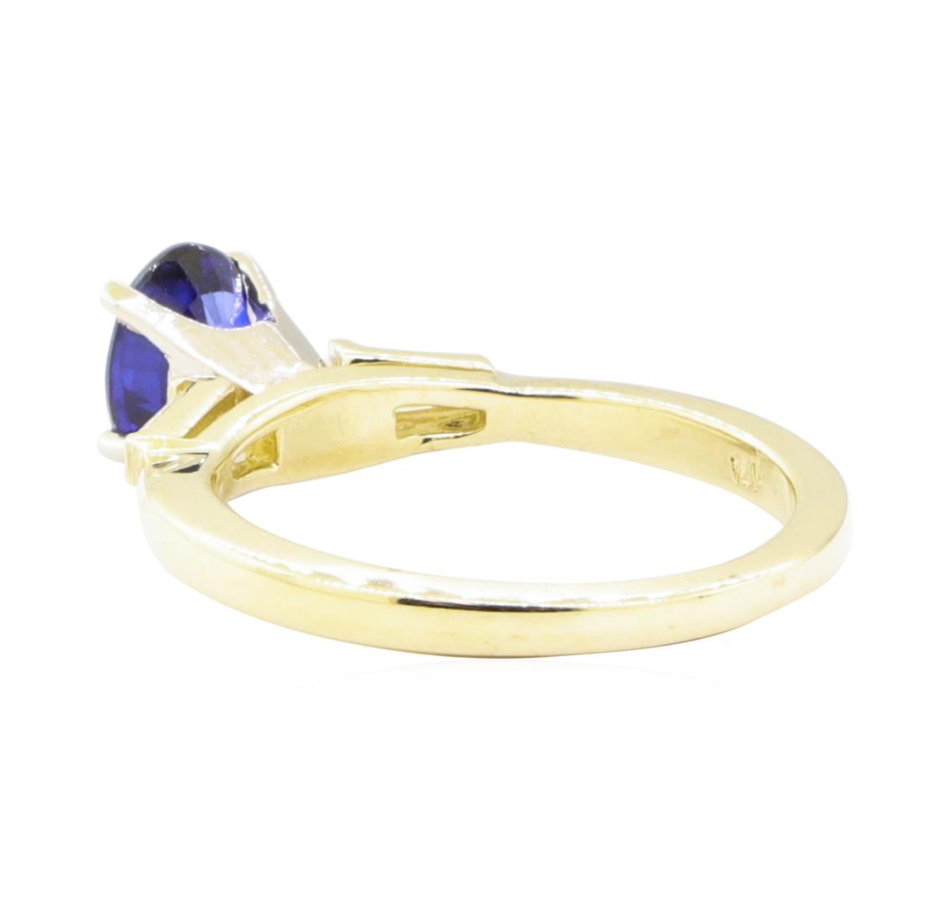 1.22 ctw Sapphire and Diamond Ring - 14KT Yellow Gold - Image 3 of 4