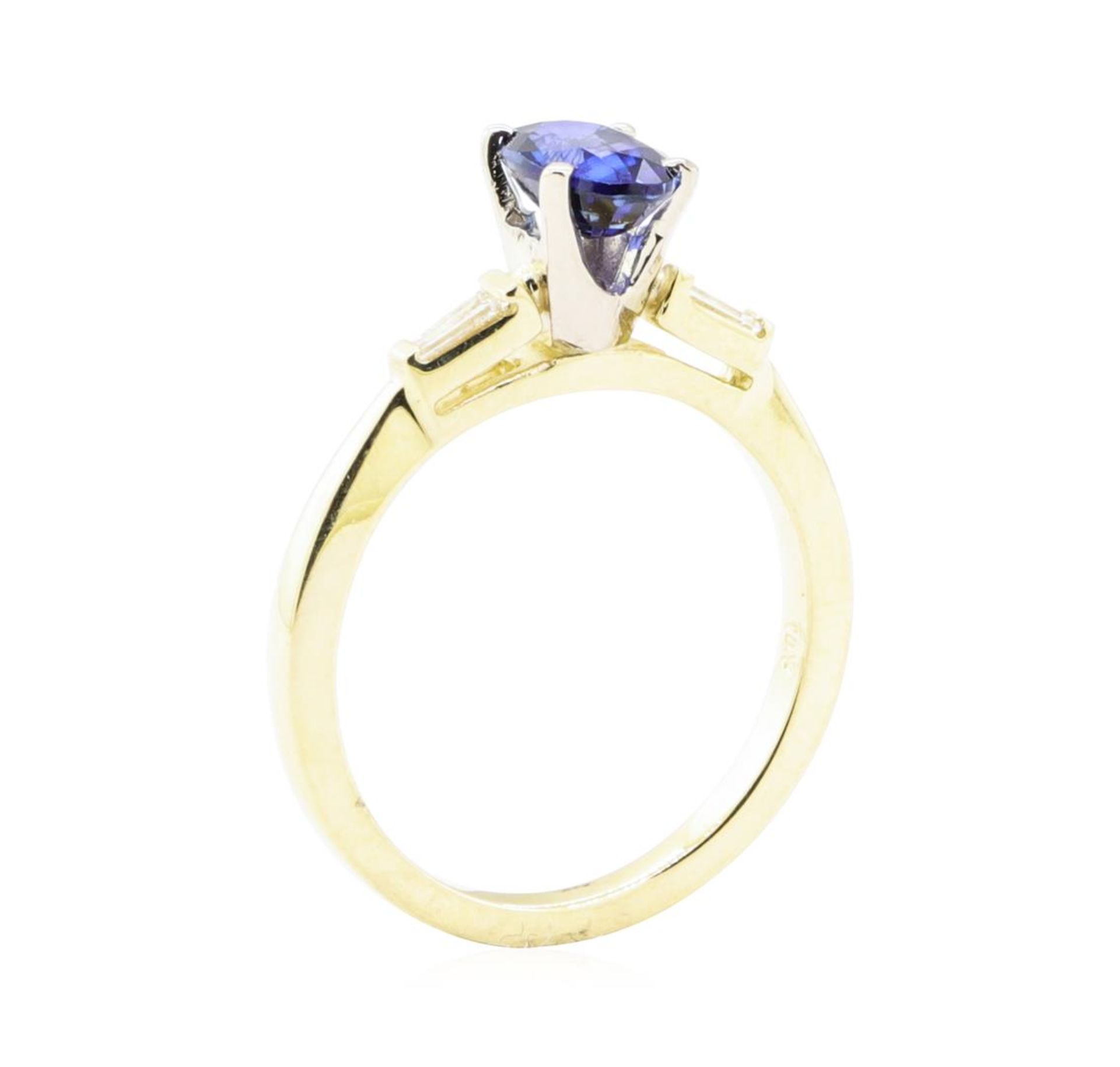 1.22 ctw Sapphire and Diamond Ring - 14KT Yellow Gold - Image 4 of 4