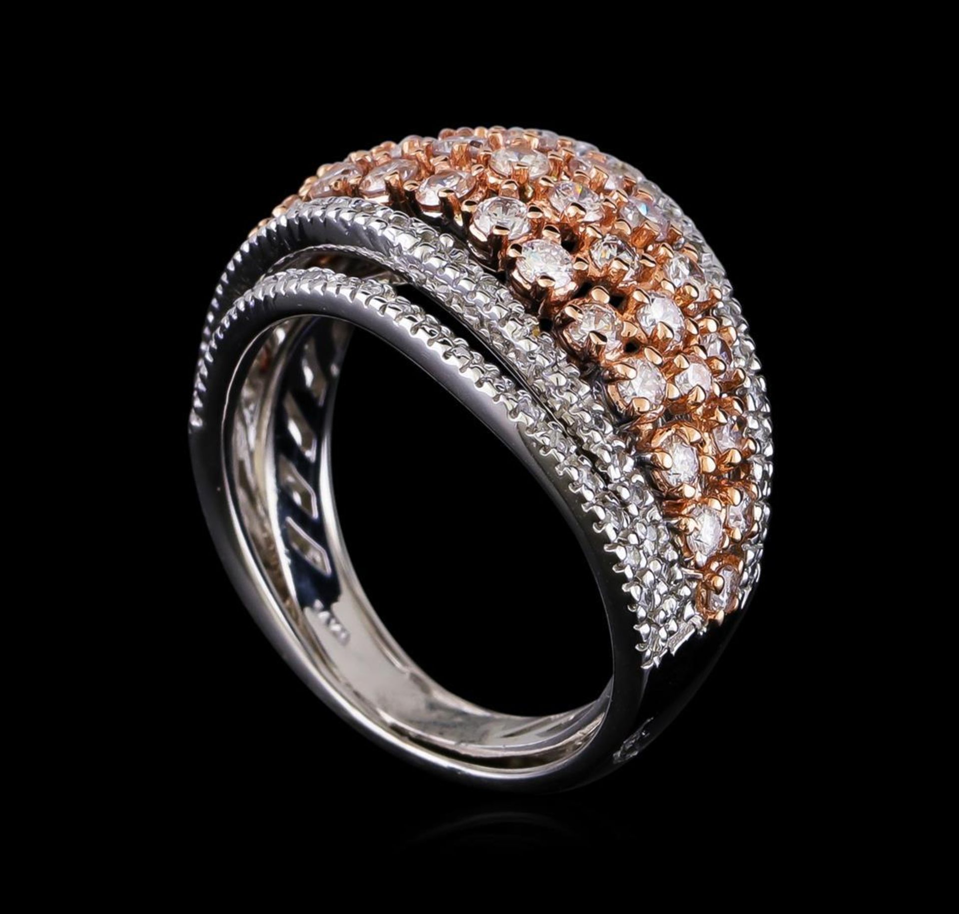 2.21 ctw Diamond Ring - 14KT Rose and White Gold - Image 4 of 5