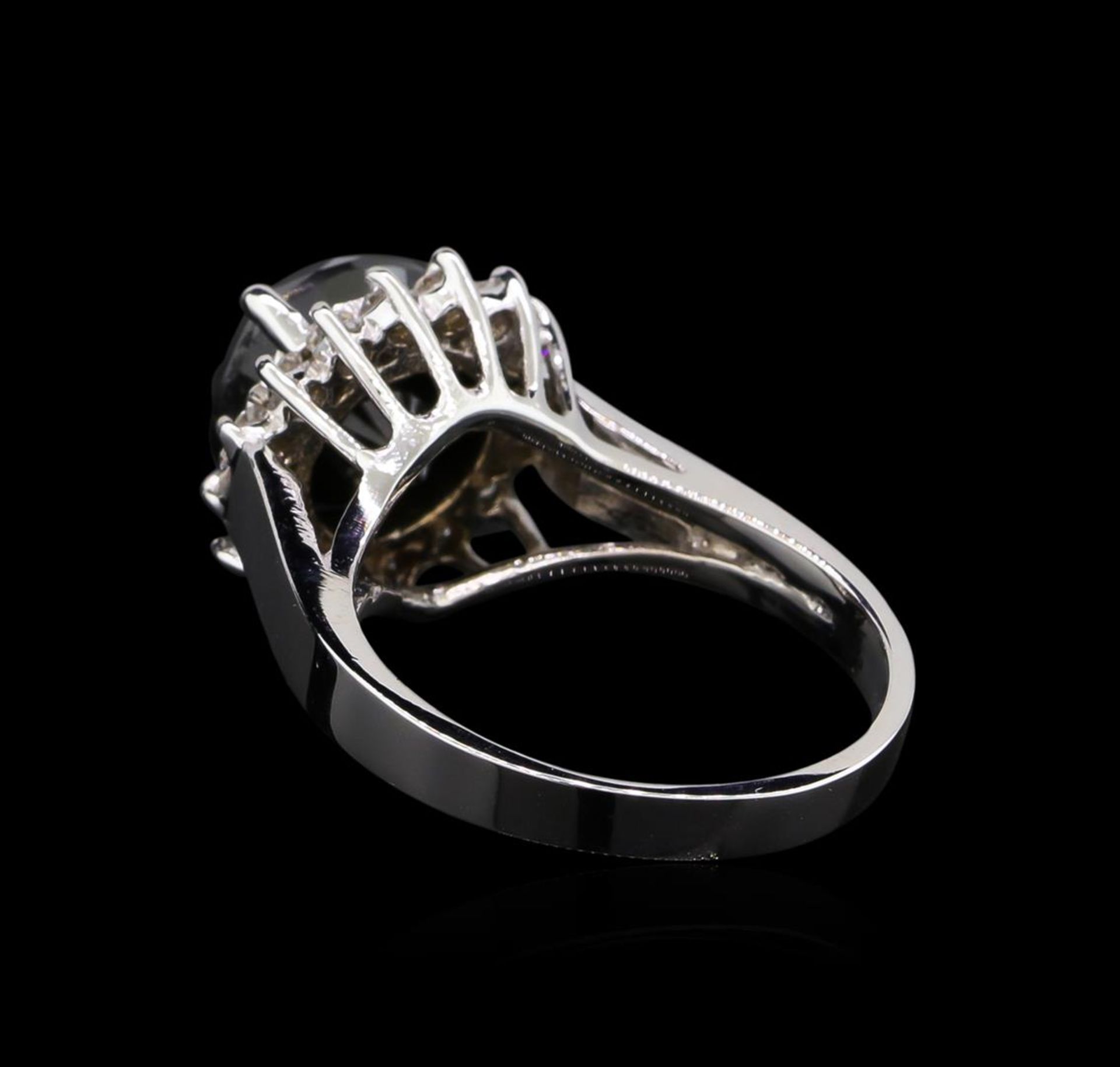 4.95 ctw Black Diamond Ring - 14KT White Gold - Image 3 of 4