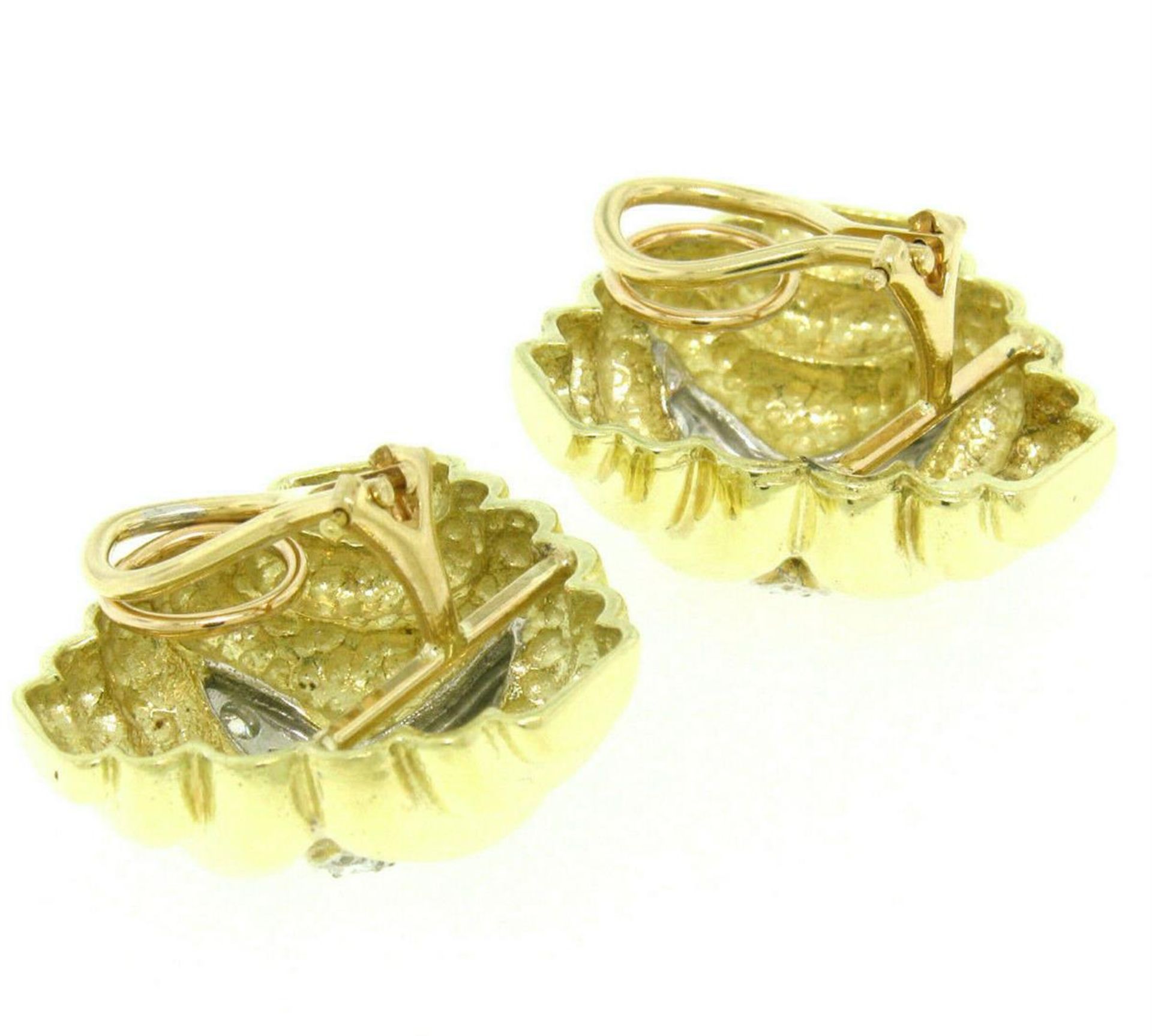 14kt Yellow Gold 1.80 ctw Diamond Triangular Earrings - Image 4 of 4