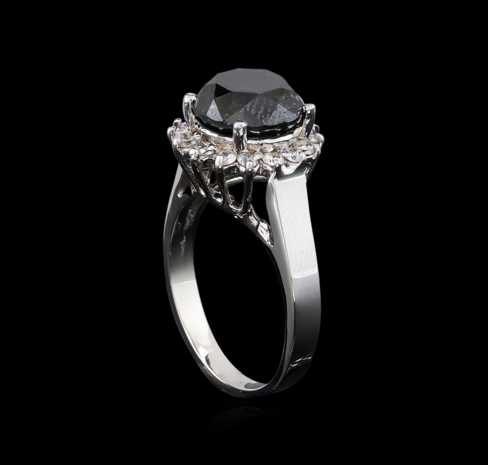 4.95 ctw Black Diamond Ring - 14KT White Gold - Image 4 of 4