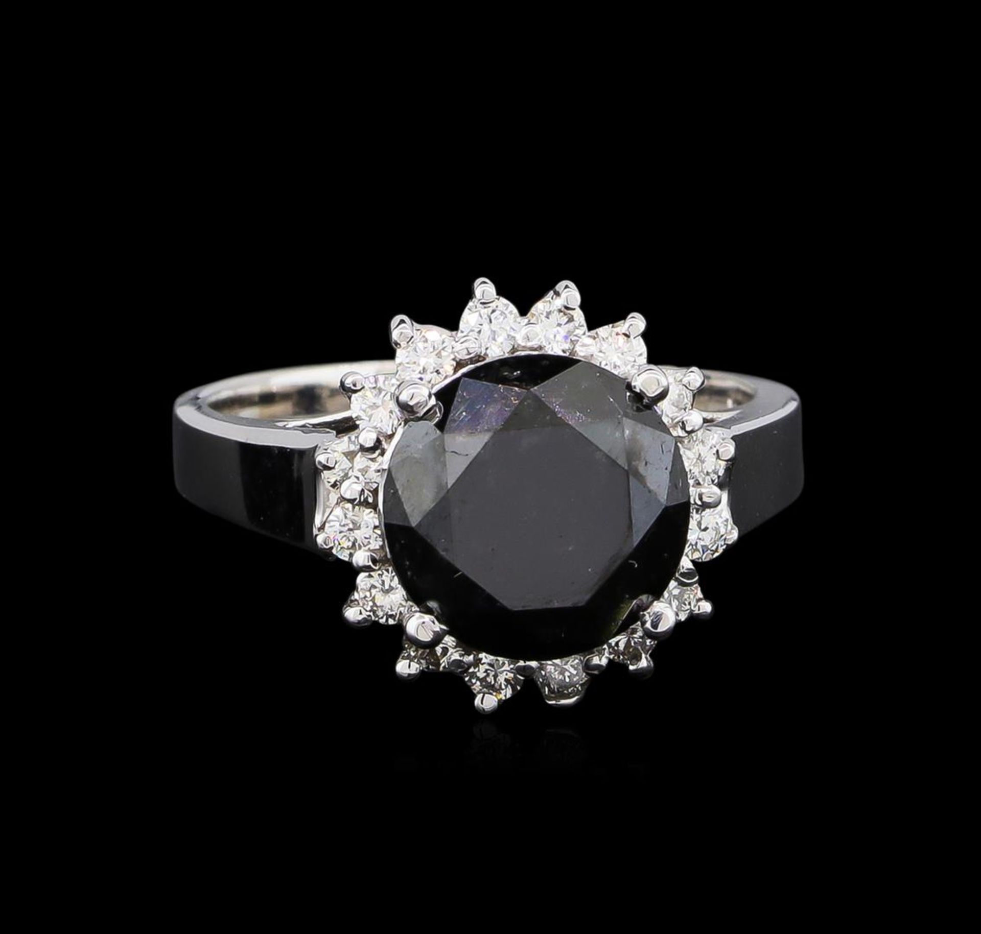 4.95 ctw Black Diamond Ring - 14KT White Gold - Image 2 of 4