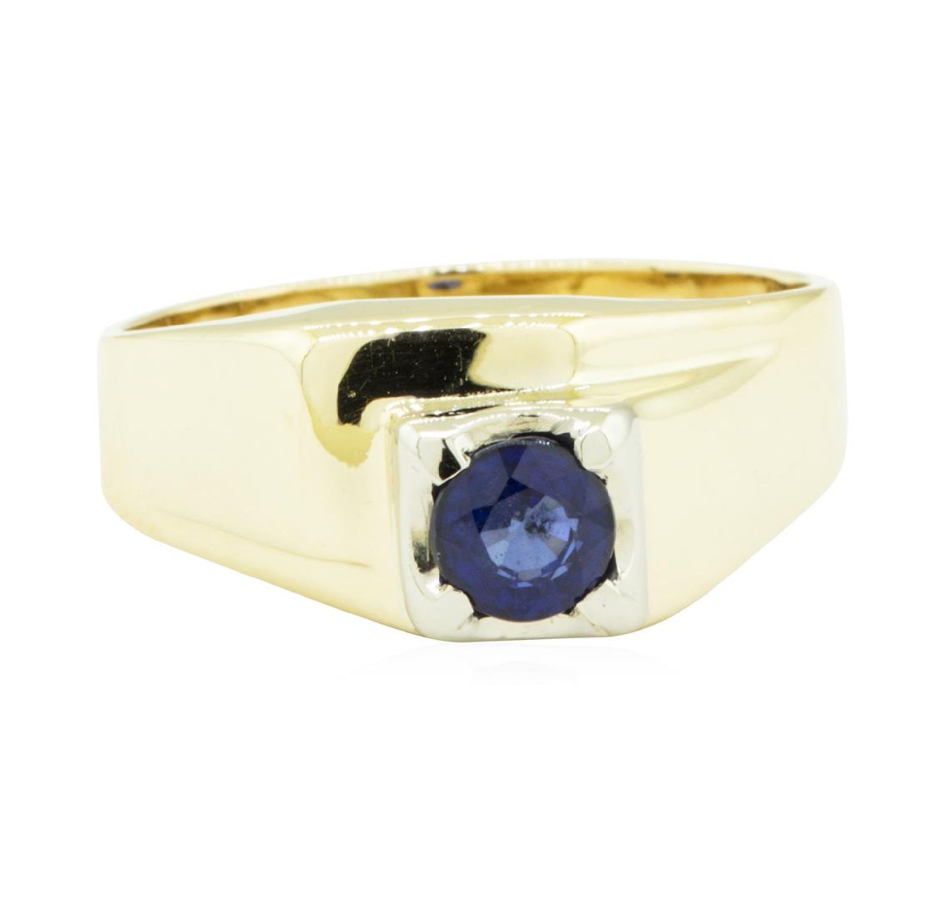0.99 ctw Blue Sapphire Ring - 14KT Yellow Gold - Image 2 of 4