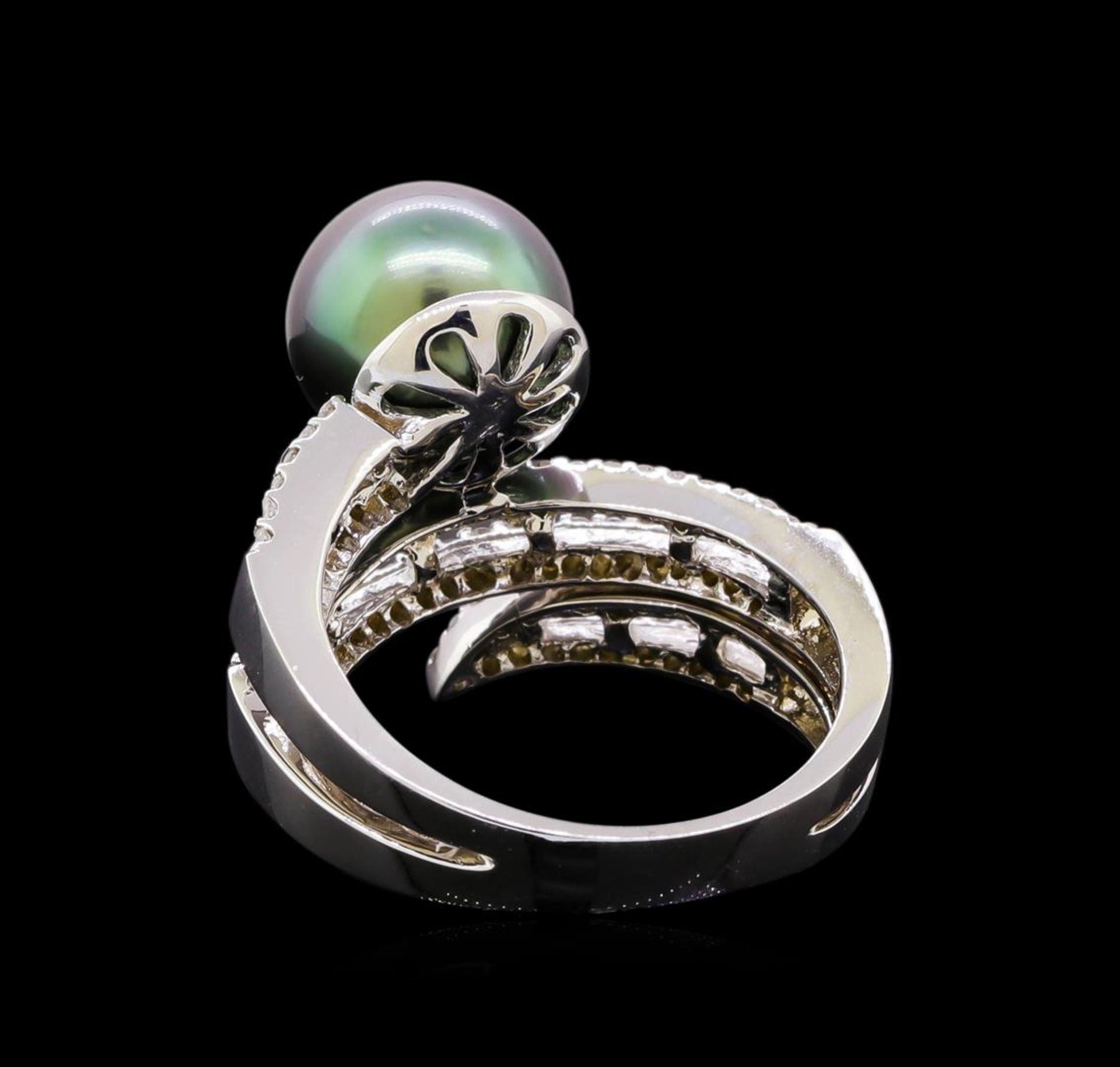 Pearl and Diamond Ring - 14KT White Gold - Image 3 of 5