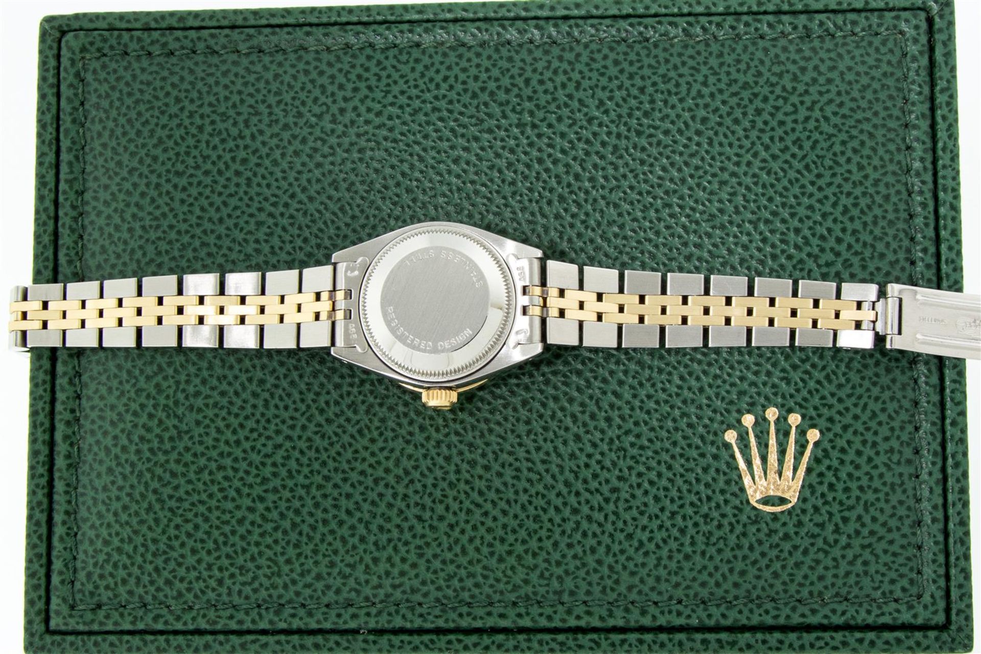 Rolex Ladies 2 Tone Blue Vignette VS Diamond Oyster Perpetual Datejust Wristwatc - Image 8 of 9