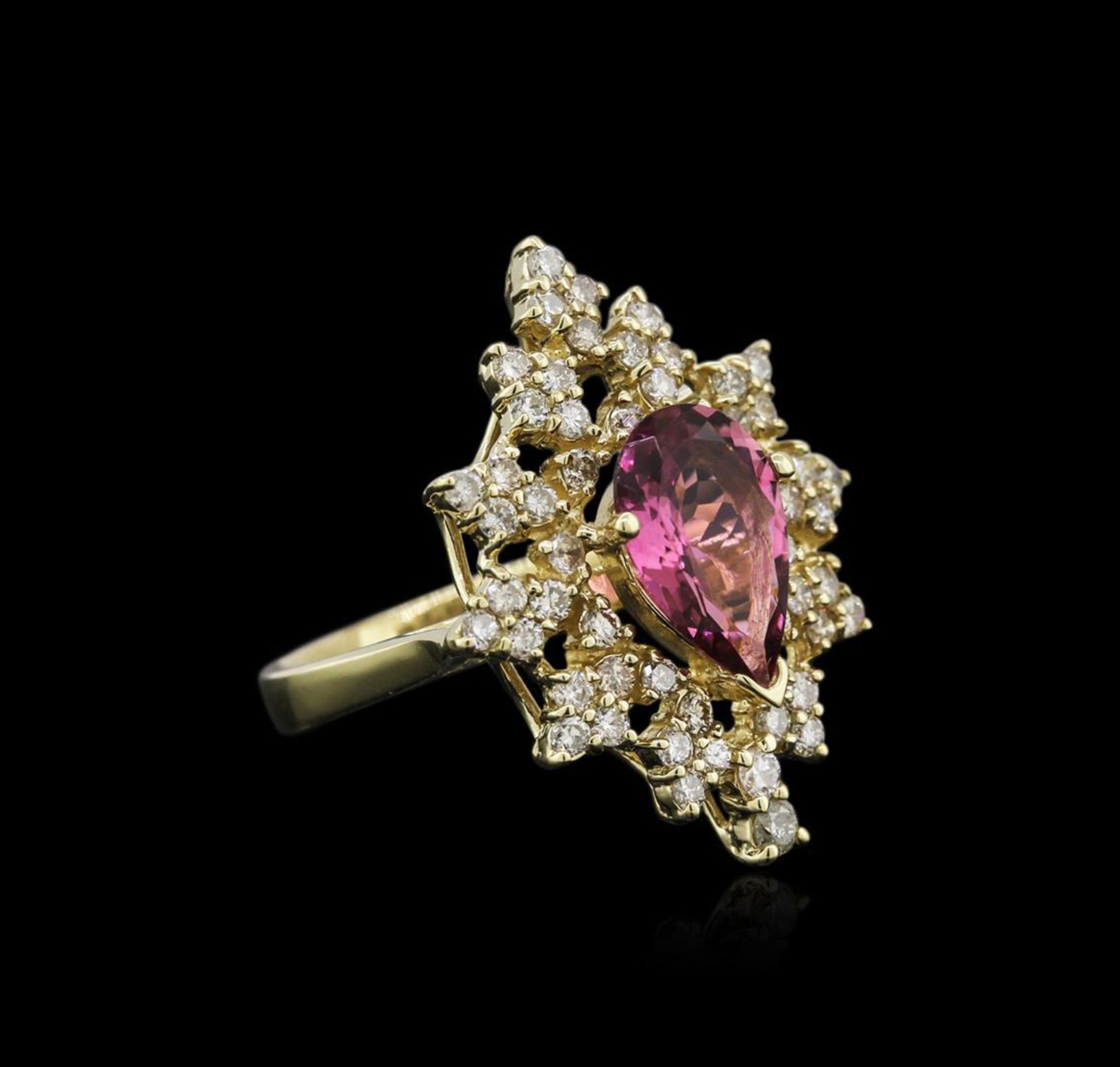 14KT Yellow Gold 3.57 ctw Tourmaline and Diamond Ring - Image 2 of 4