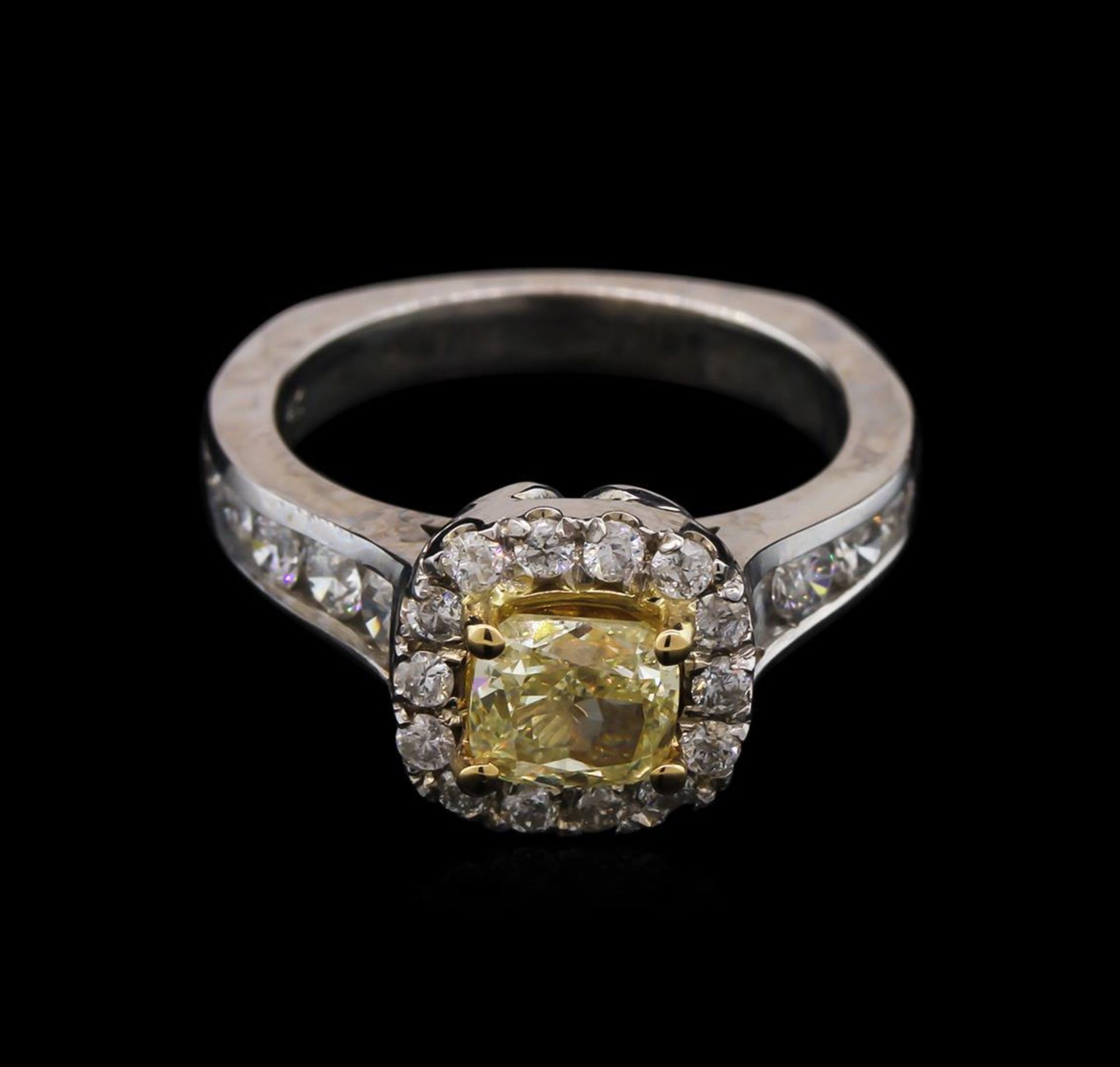 1.94 ctw Light Yellow Diamond Ring - 14KT White Gold - Image 2 of 3