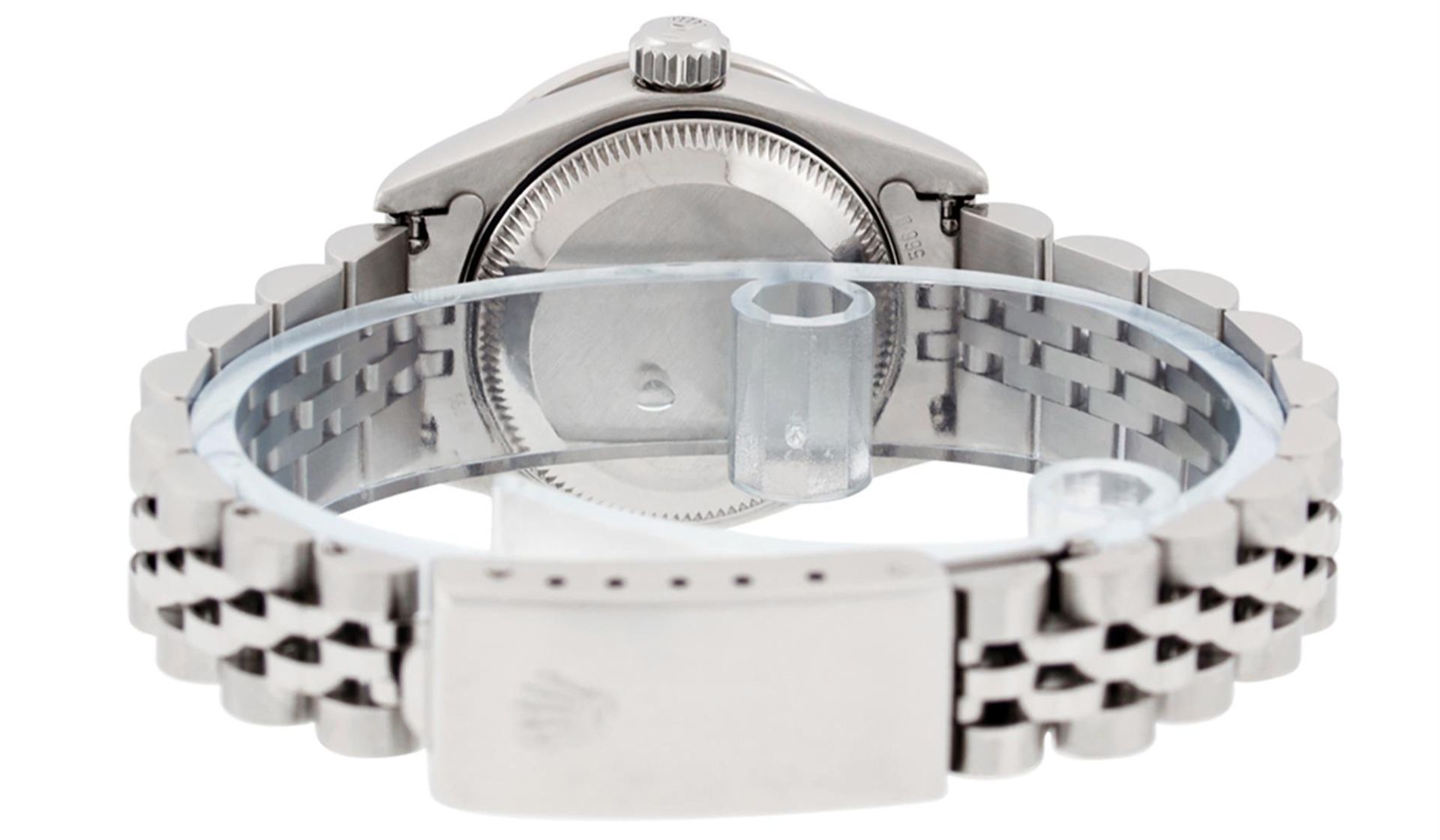 Rolex Ladies Stainless Steel Quickset Pink Diamond & Ruby Wristwatch 26MM - Image 5 of 7