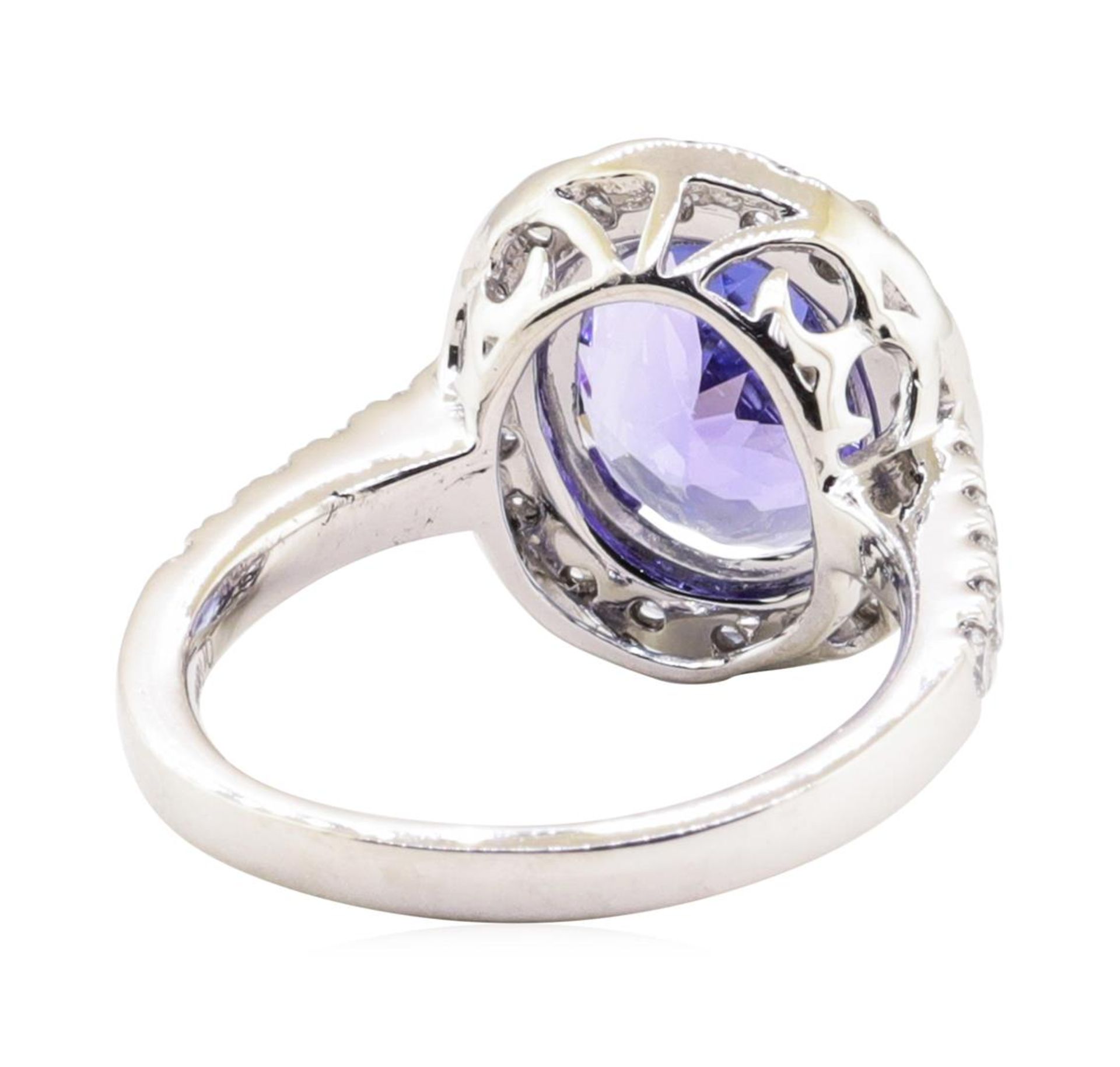 4.46 ctw Tanzanite and Diamond Ring - Platinum - Image 3 of 5