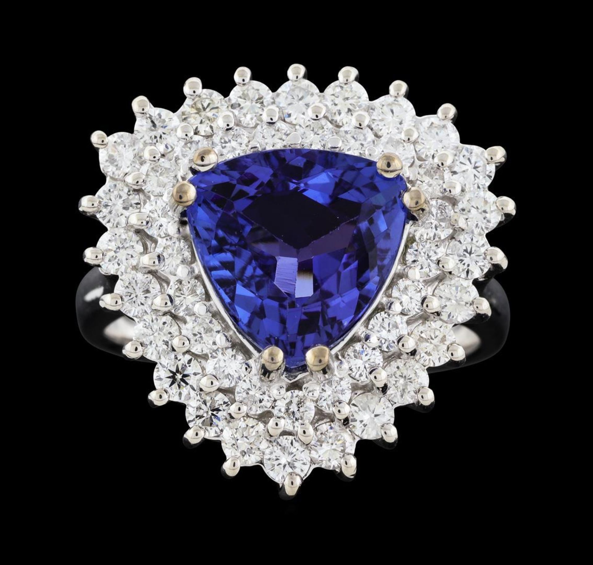 3.62 ctw Tanzanite and Diamond Ring - 14KT White Gold - Image 2 of 5