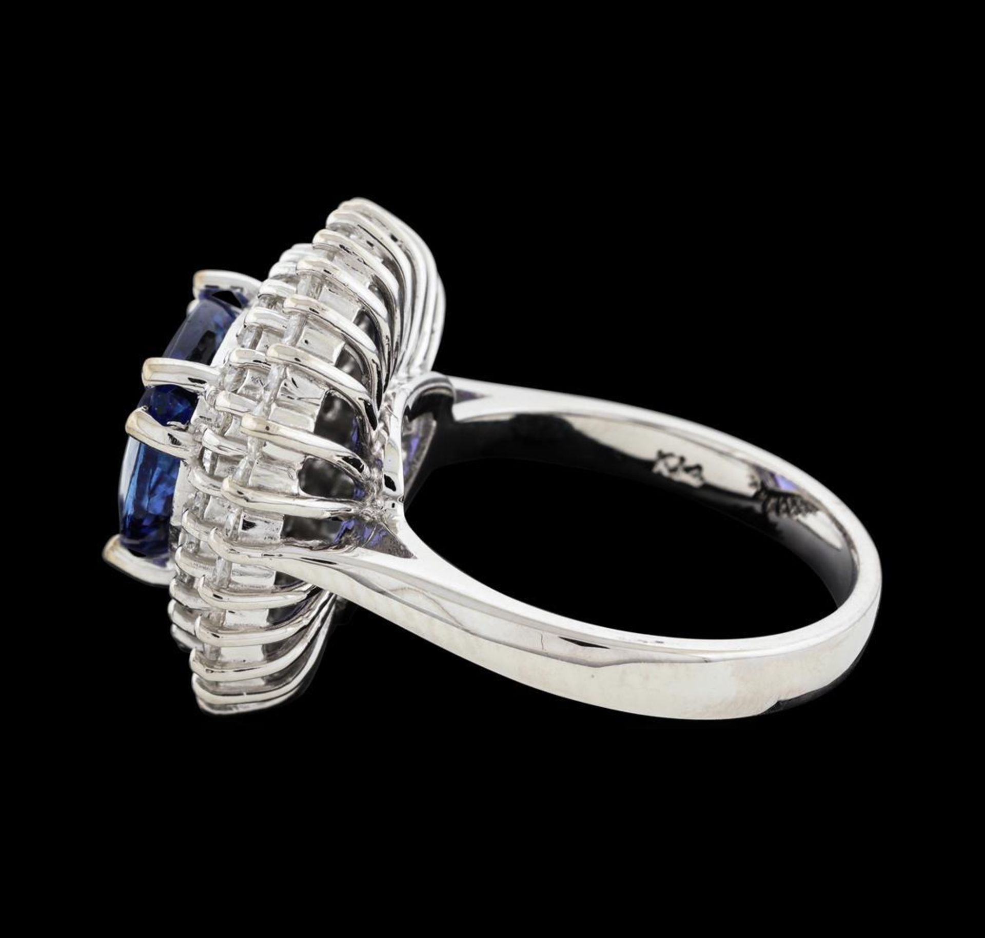 3.62 ctw Tanzanite and Diamond Ring - 14KT White Gold - Image 3 of 5