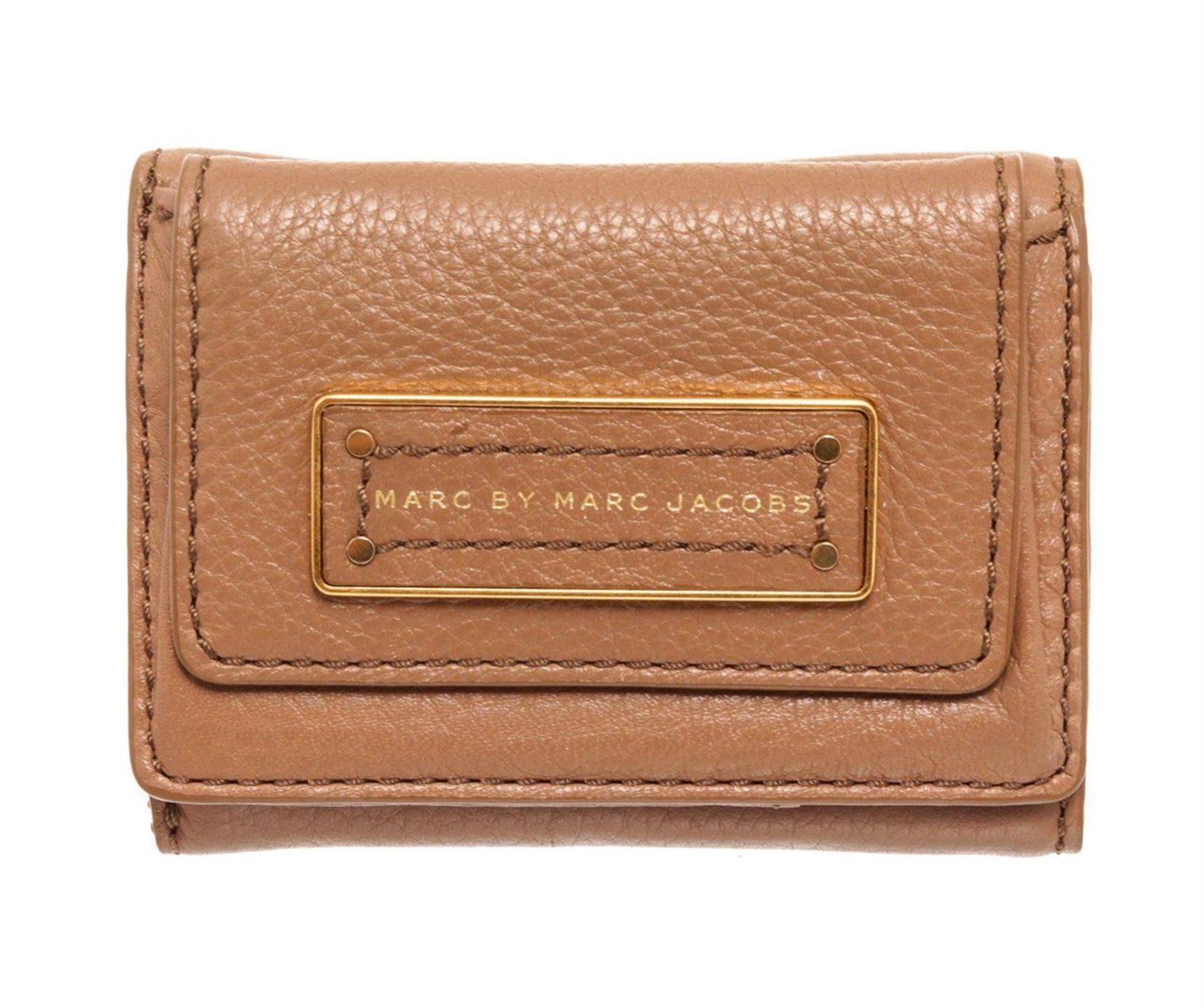 Marc By Marc Jacobs Brown Leather Mini Compact Flap Wallet