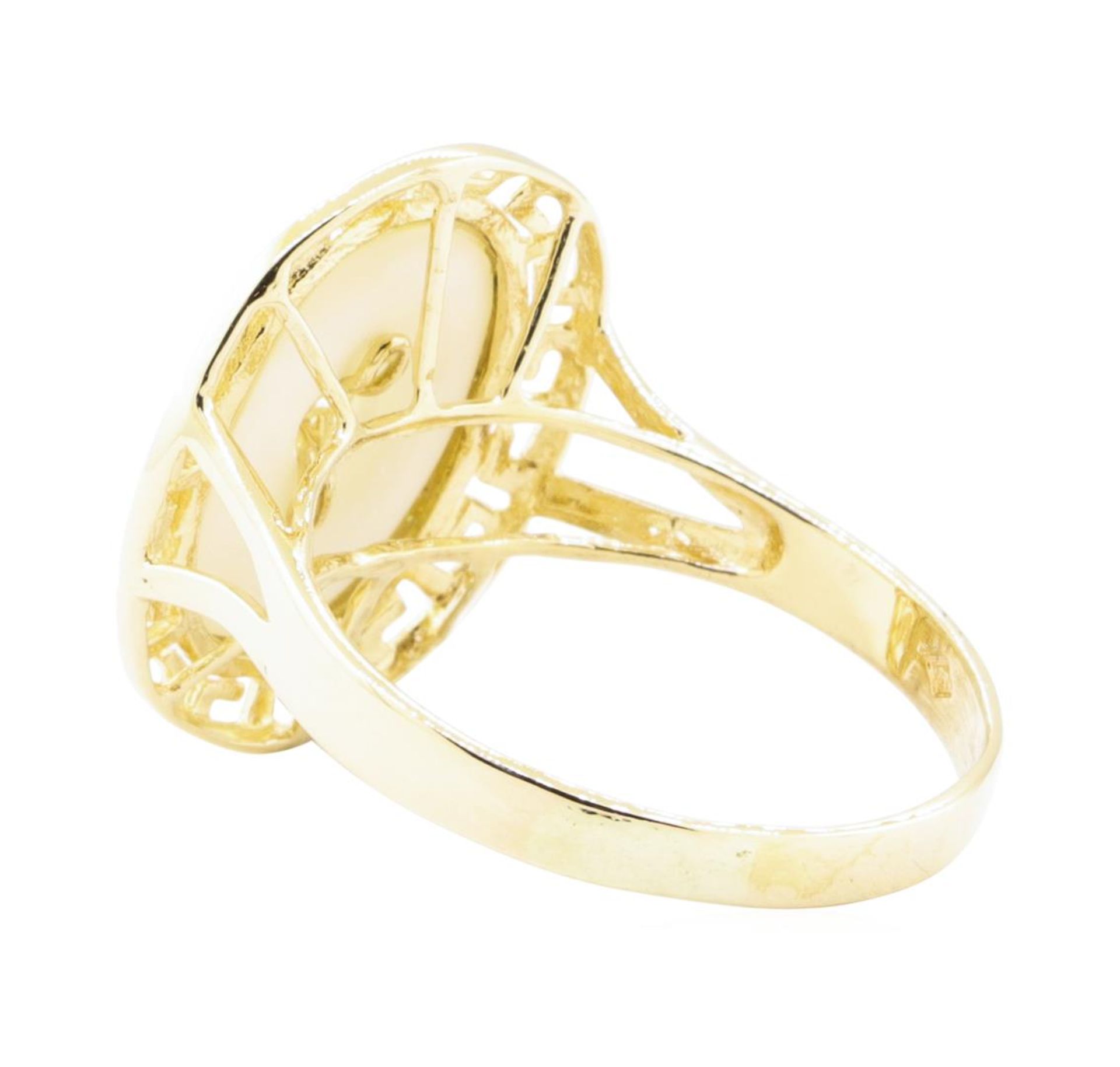Inlaid Mother of Pearl Ring - 14KT Yellow Gold - Image 3 of 4