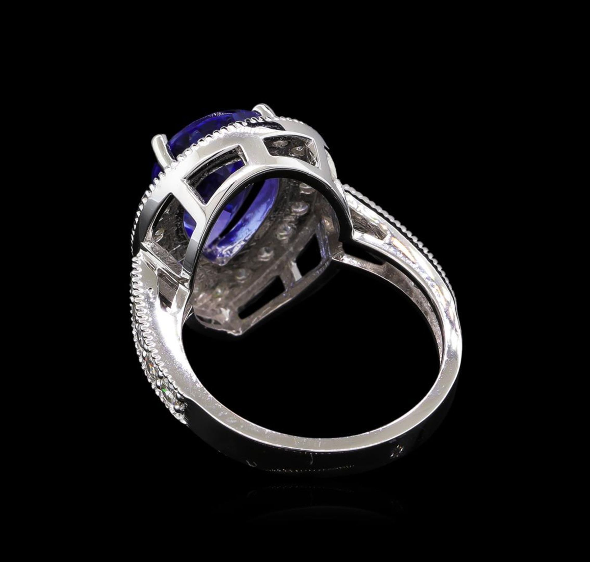 3.30 ctw Tanzanite and Diamond Ring - 14KT White Gold - Image 3 of 5