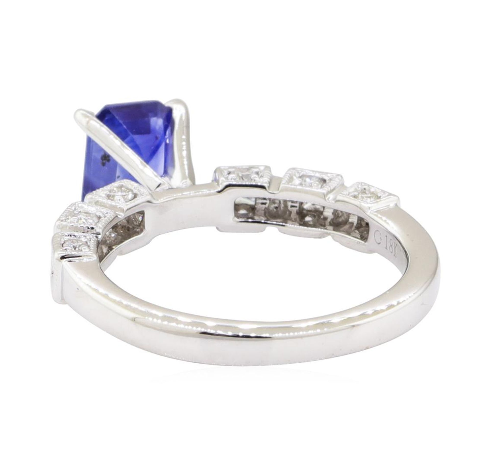 1.75 ctw Sapphire and Diamond Ring - 18KT White Gold - Image 3 of 4