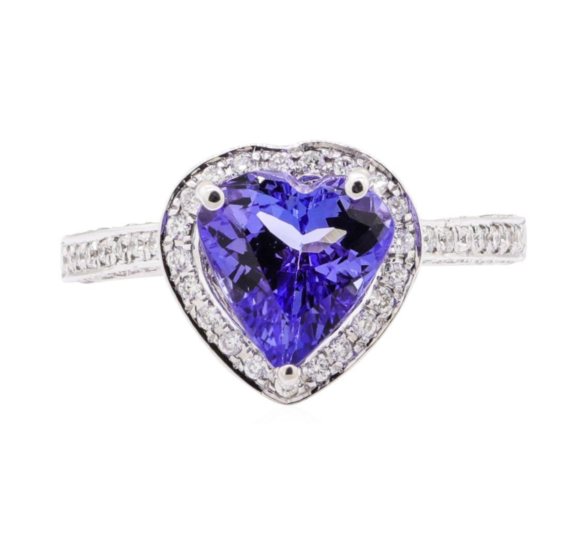 2.61 ctw Tanzanite and Diamond Ring - 14KT White Gold - Image 2 of 5