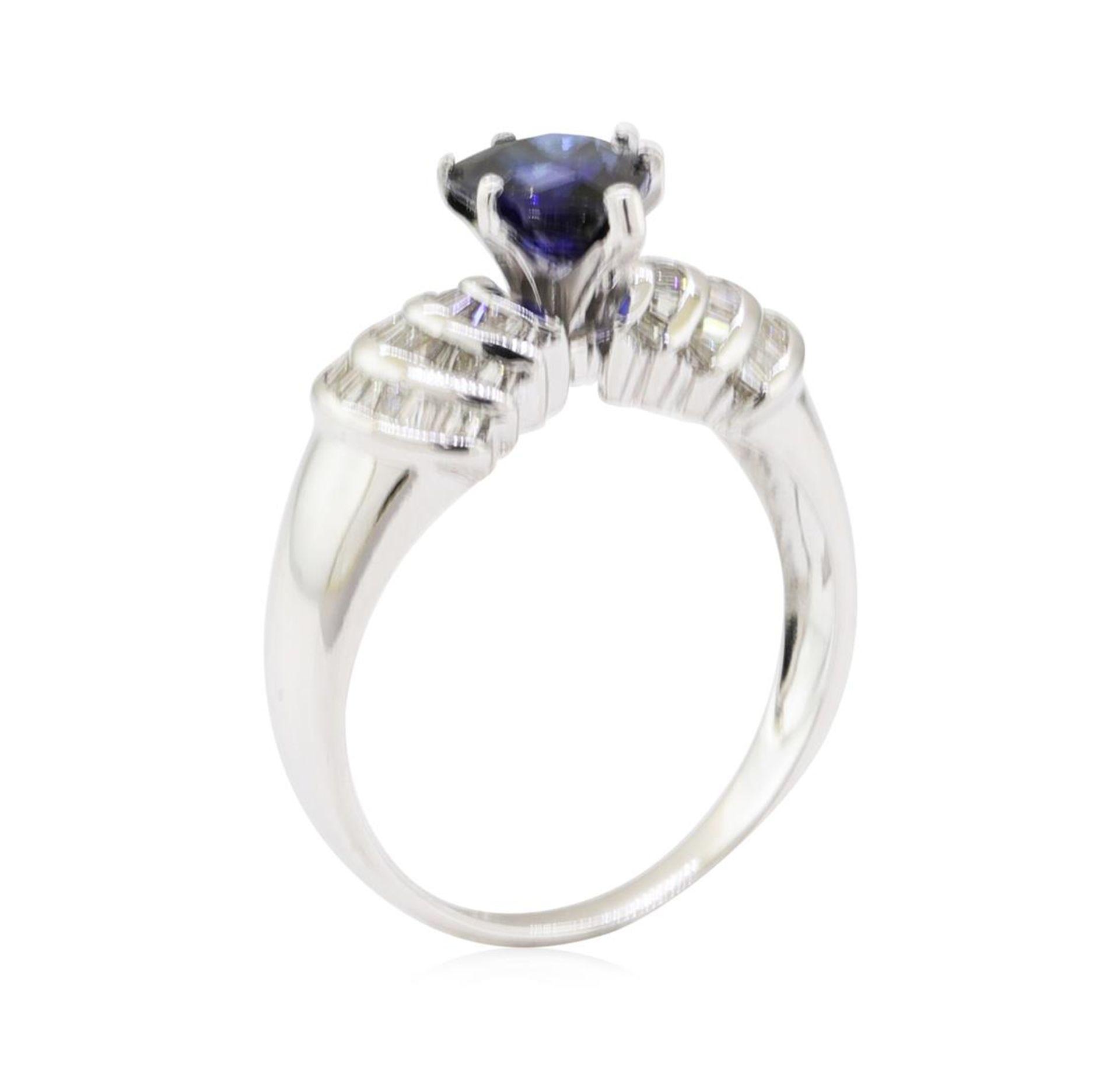 2.40 ctw Sapphire and Diamond Ring - 18KT White Gold - Image 4 of 5