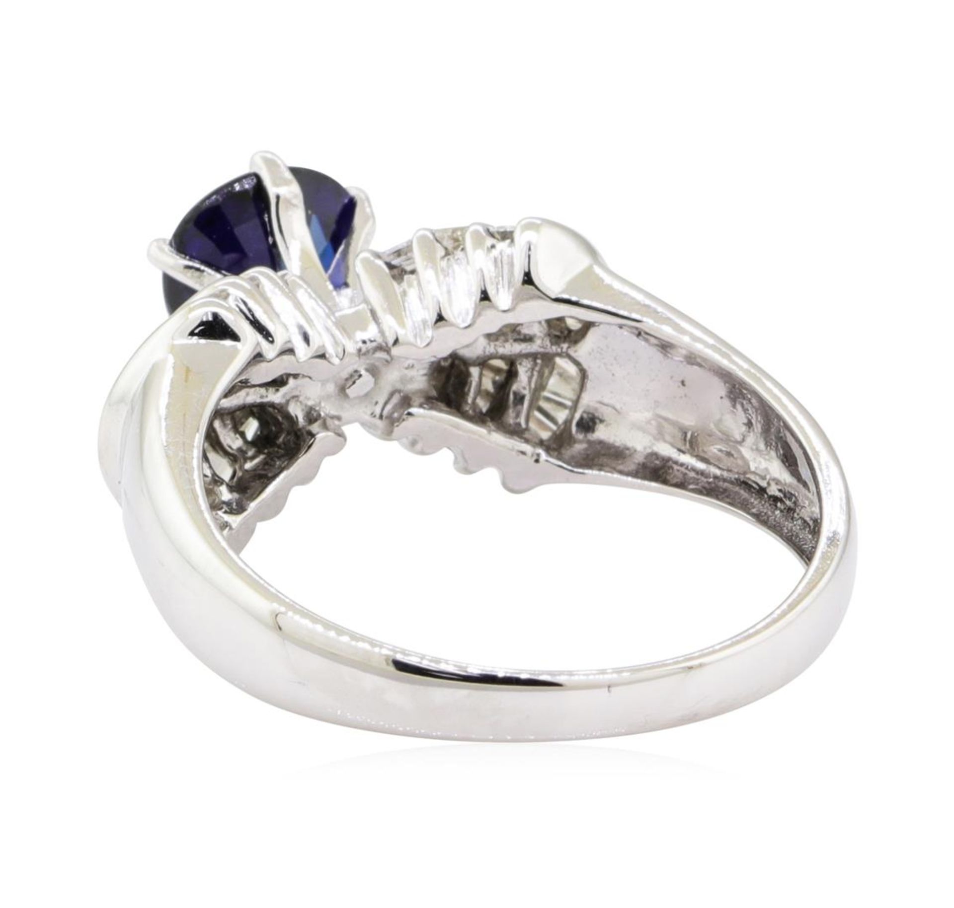 2.40 ctw Sapphire and Diamond Ring - 18KT White Gold - Image 3 of 5