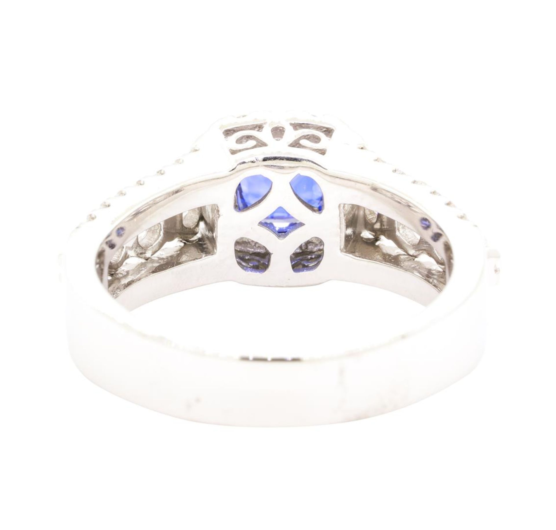 1.86 ctw Sapphire and Diamond Ring - 14KT White Gold - Image 3 of 5
