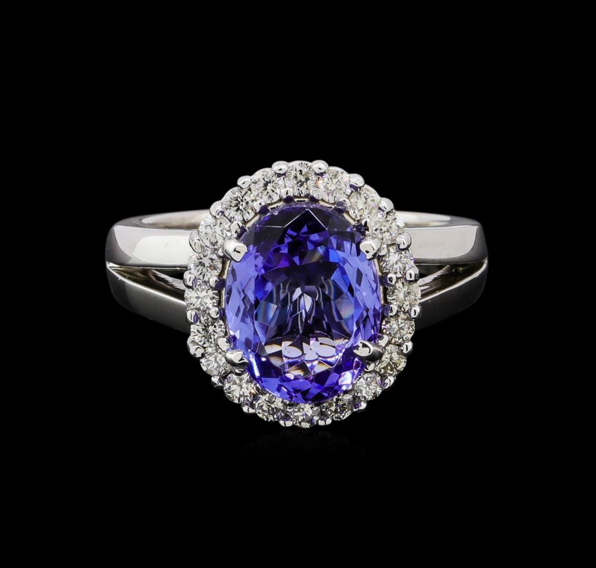 3.54 ctw Tanzanite and Diamond Ring - 14KT White Gold - Image 2 of 5