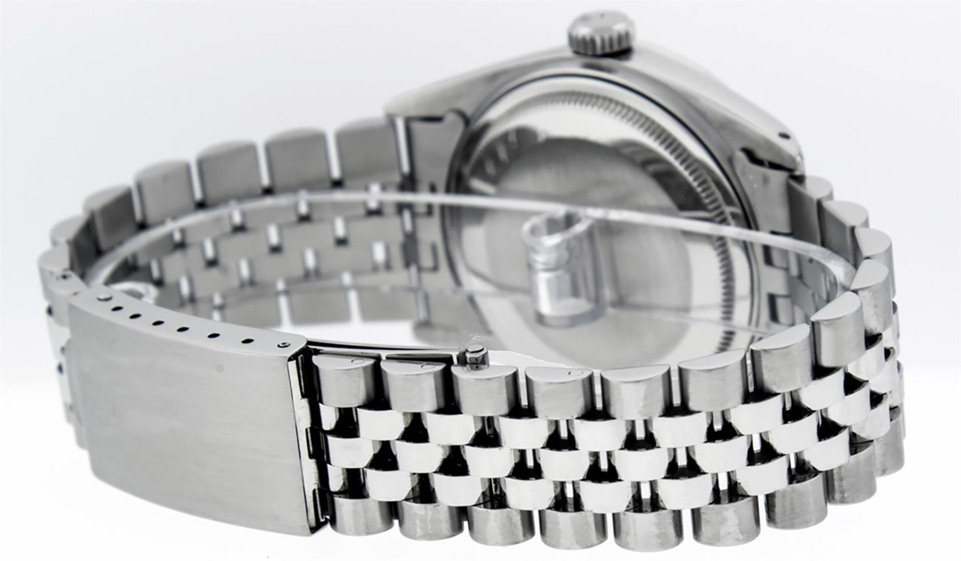 Rolex Mens SS MOP Diamond Lugs & Princess Cut Diamond Datejust Wristwatch 36MM - Image 5 of 9